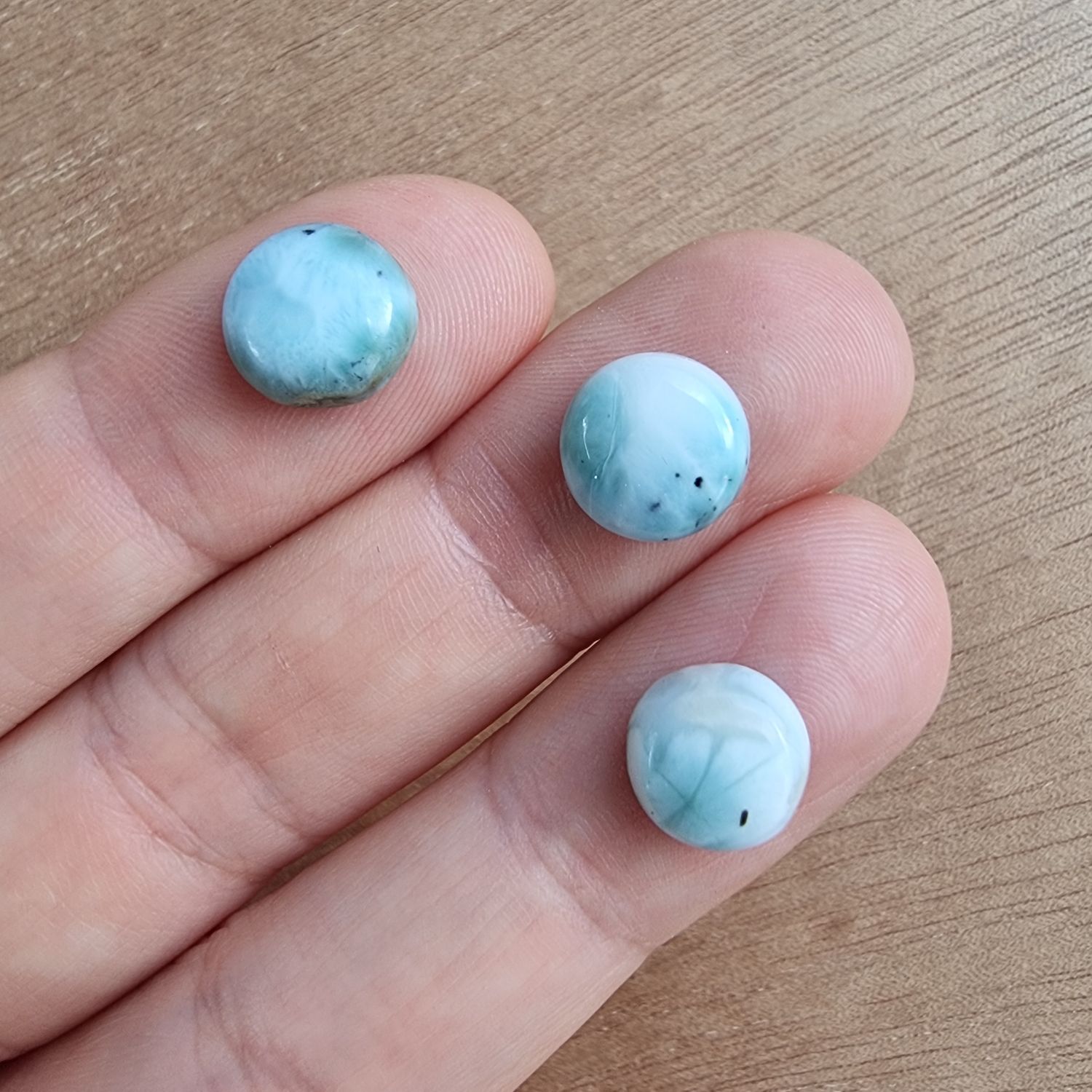 Larimar Cabochon Lot / Pendant Lot for jewelry making or diy craft projects 2.2gr