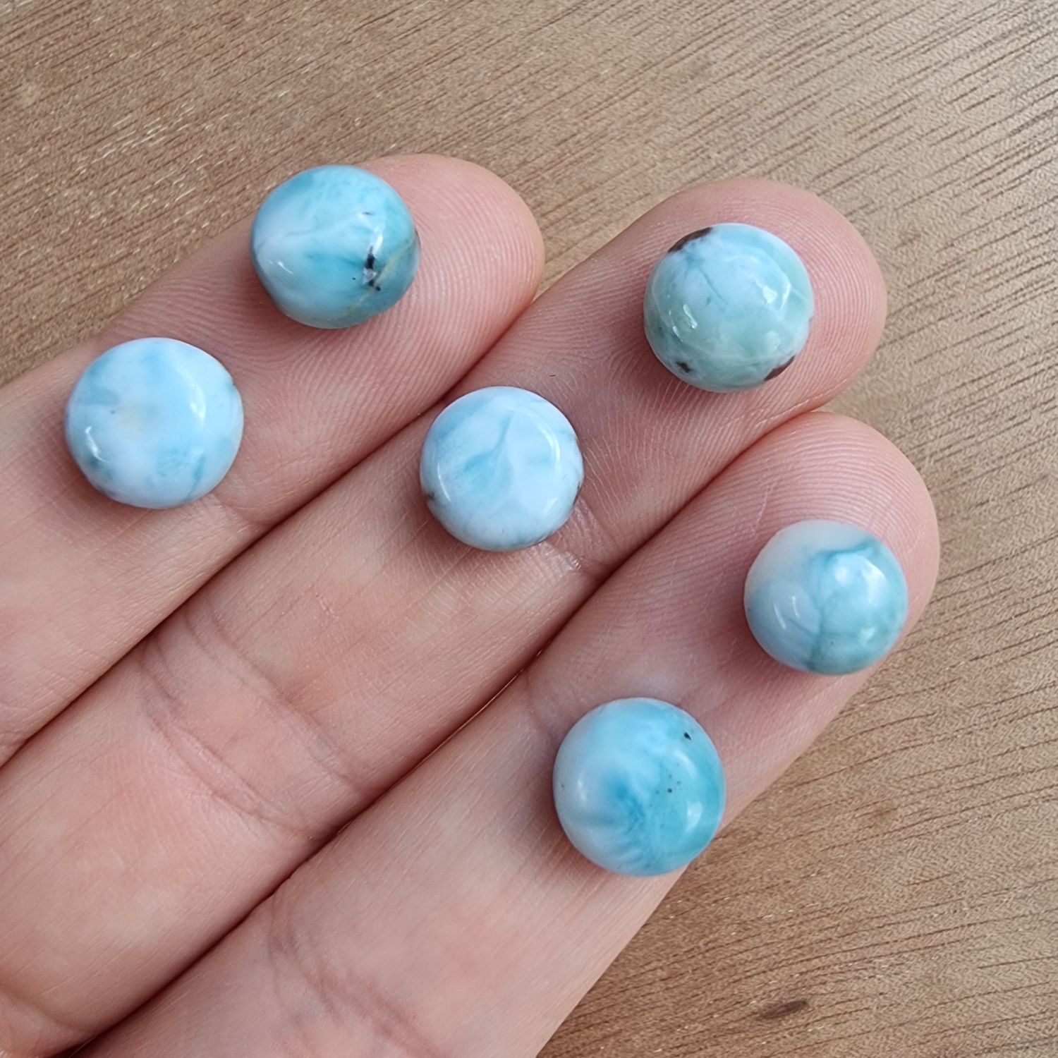 Larimar Cabochon Lot / Pendant Lot for jewelry making or diy craft projects 5.2gr