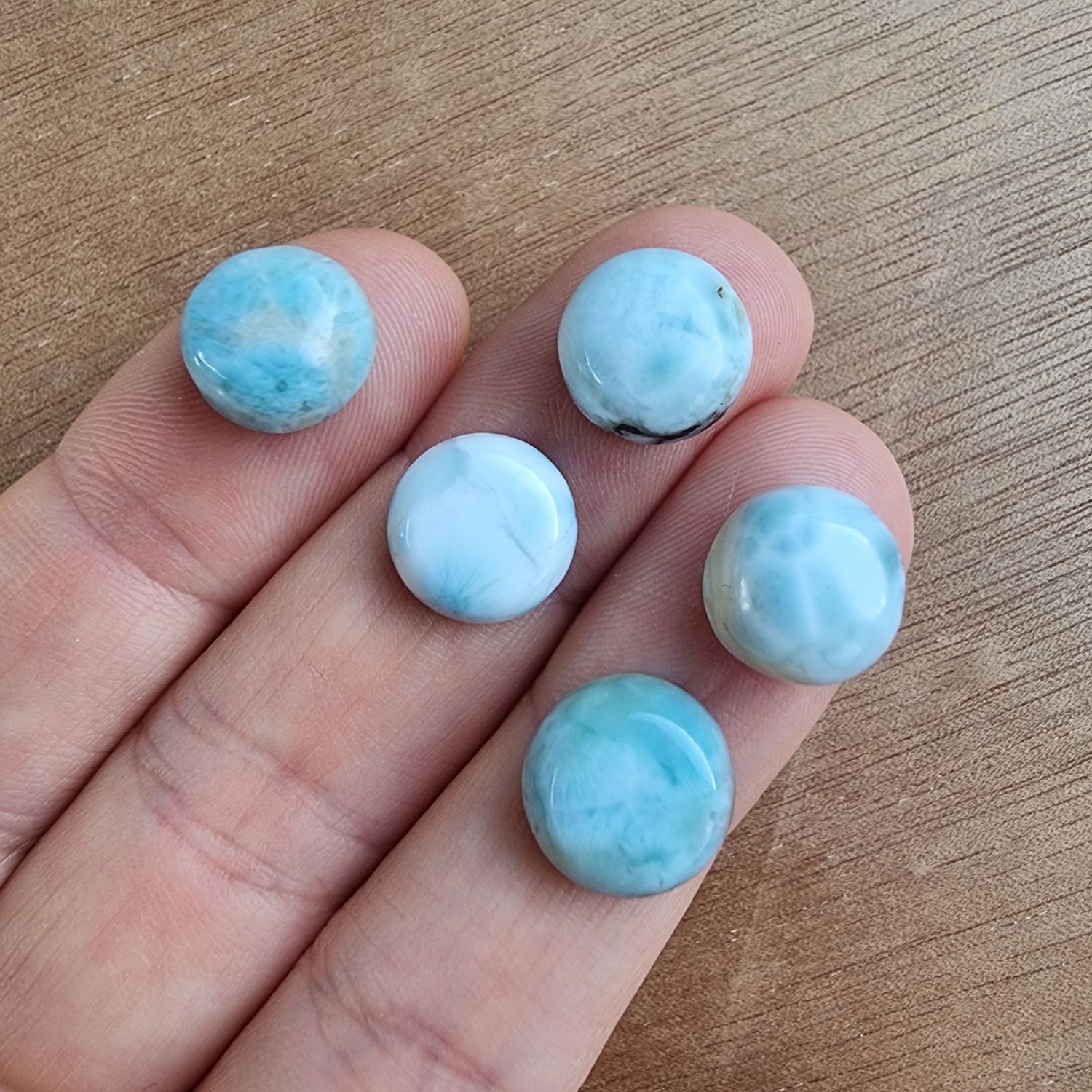 Larimar Cabochon Lot / Pendant Lot for jewelry making or diy craft projects 6.9gr