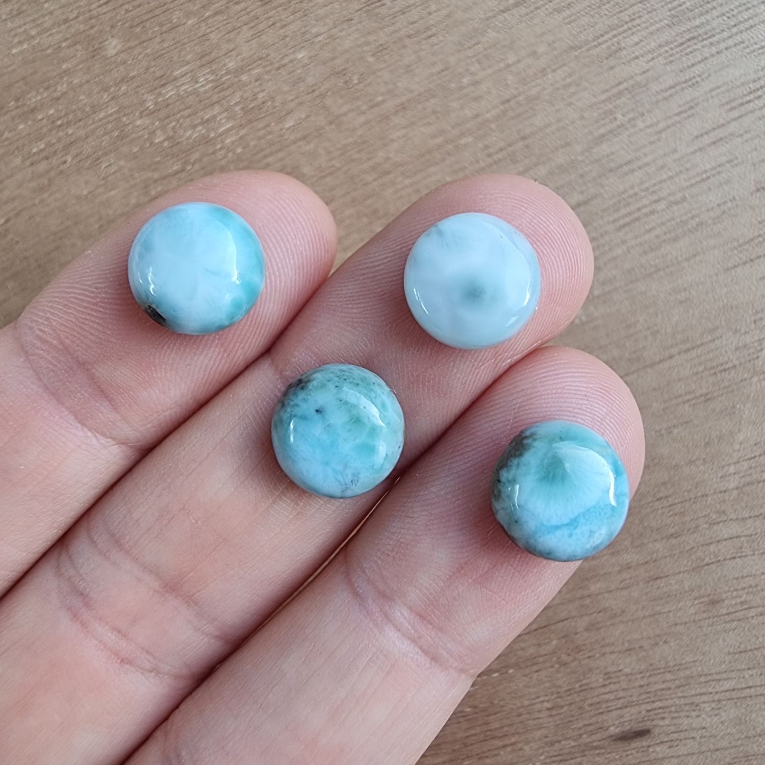 Larimar Cabochon Lot / Pendant Lot for jewelry making or diy craft projects 4.2gr
