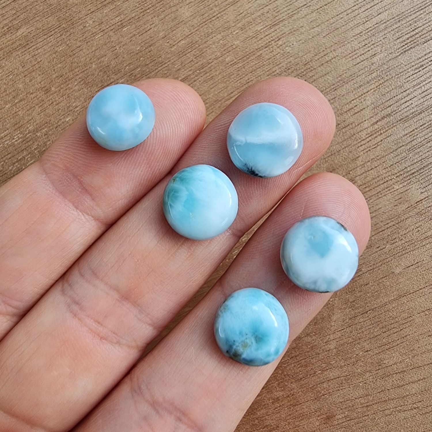Larimar Cabochon Lot / Pendant Lot for jewelry making or diy craft projects 5.5gr