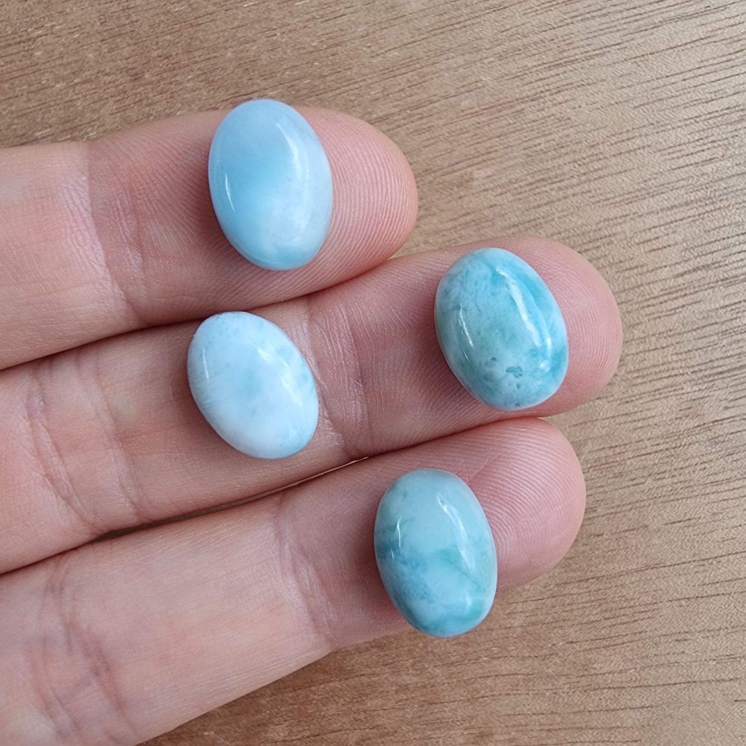 Larimar Cabochon Lot / Pendant Lot for jewelry making or diy craft projects 5.7gr