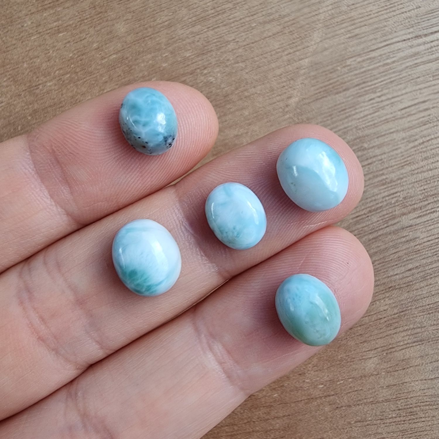 Larimar Cabochon Lot / Pendant Lot for jewelry making or diy craft projects 4gr