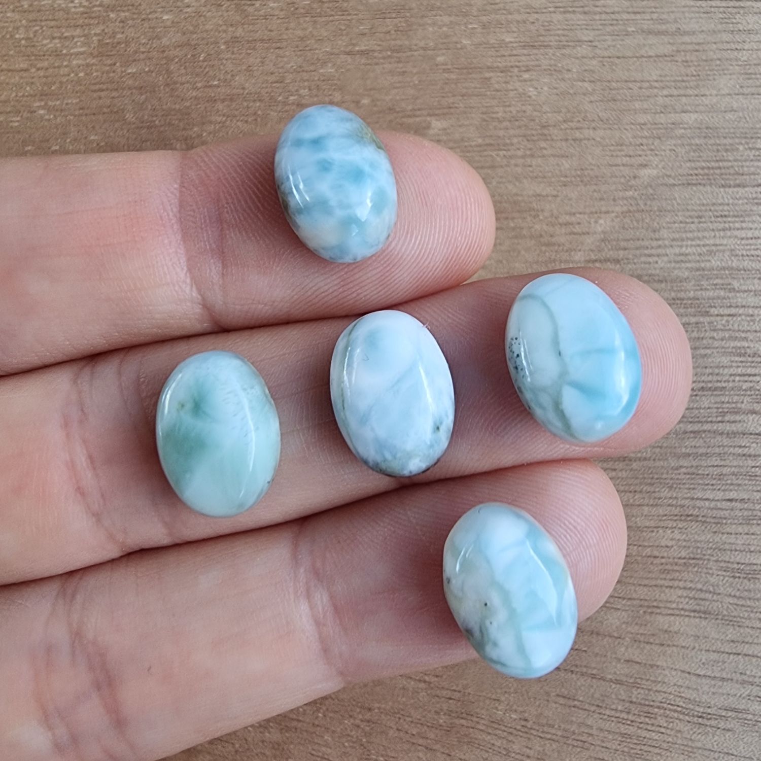 Larimar Cabochon Lot / Pendant Lot for jewelry making or diy craft projects 6.6gr
