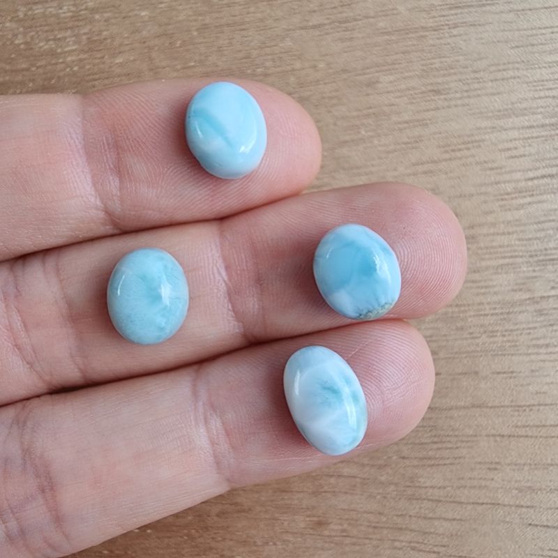 Larimar Cabochon Lot / Pendant Lot for jewelry making or diy craft projects 3.2gr