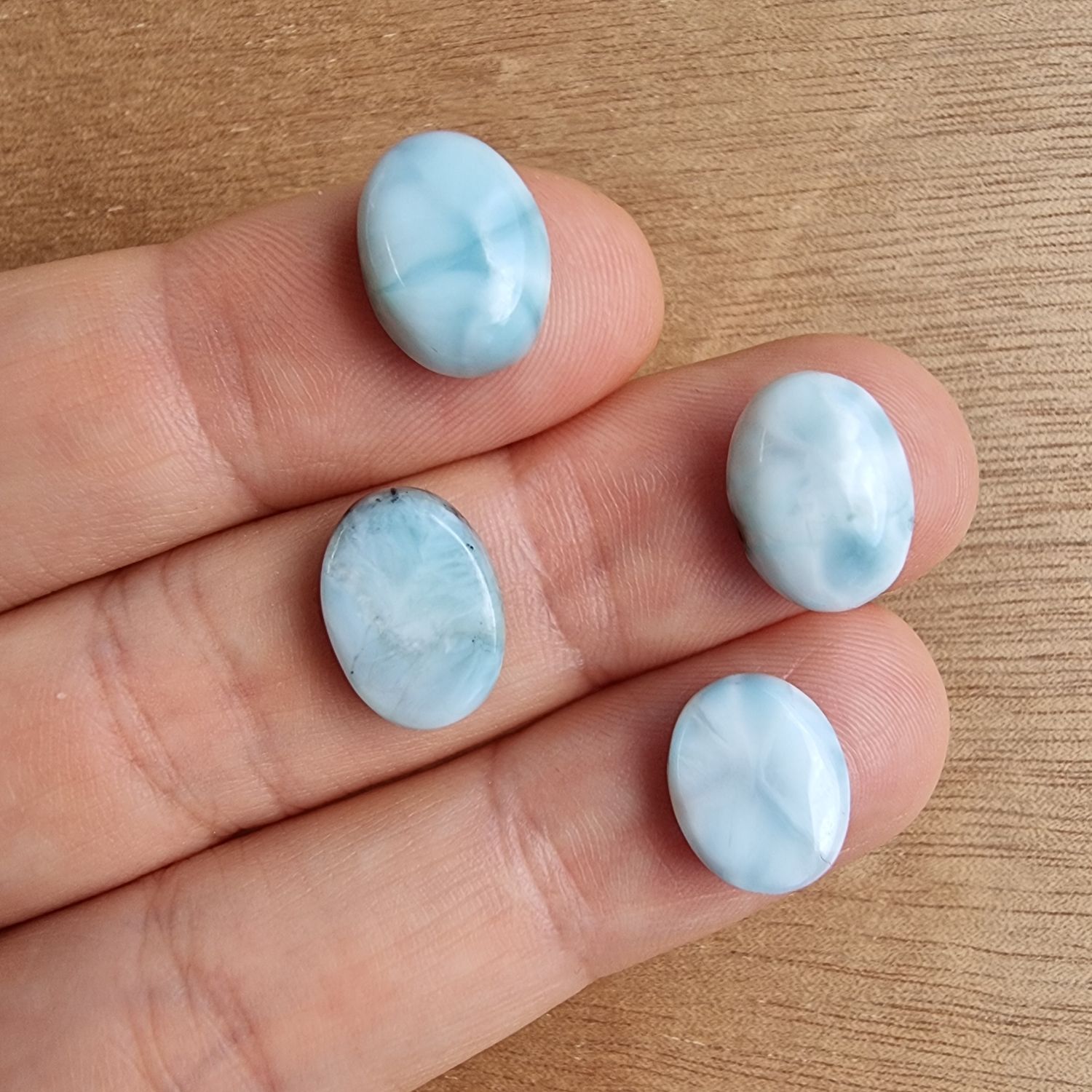 Larimar Cabochon Lot / Pendant Lot for jewelry making or diy craft projects 4.3gr
