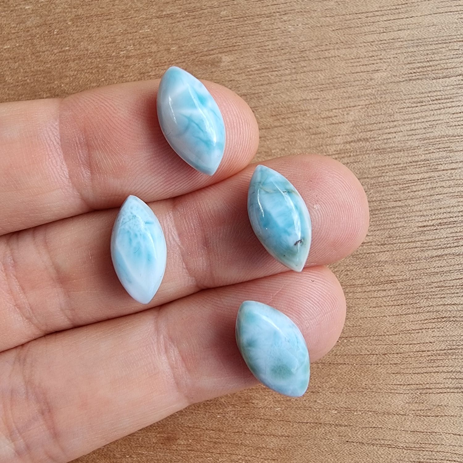 Larimar Cabochon Lot / Pendant Lot for jewelry making or diy craft projects 4.2gr