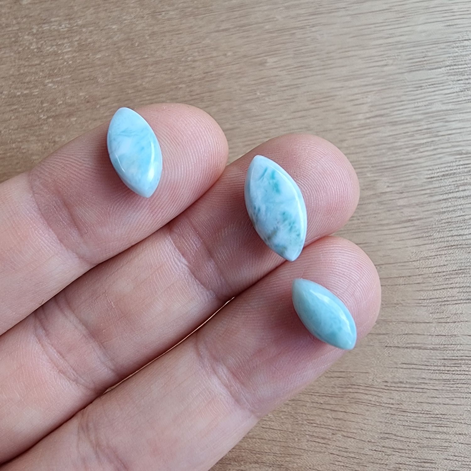 Larimar Cabochon Lot / Pendant Lot for jewelry making or diy craft projects 1.8gr