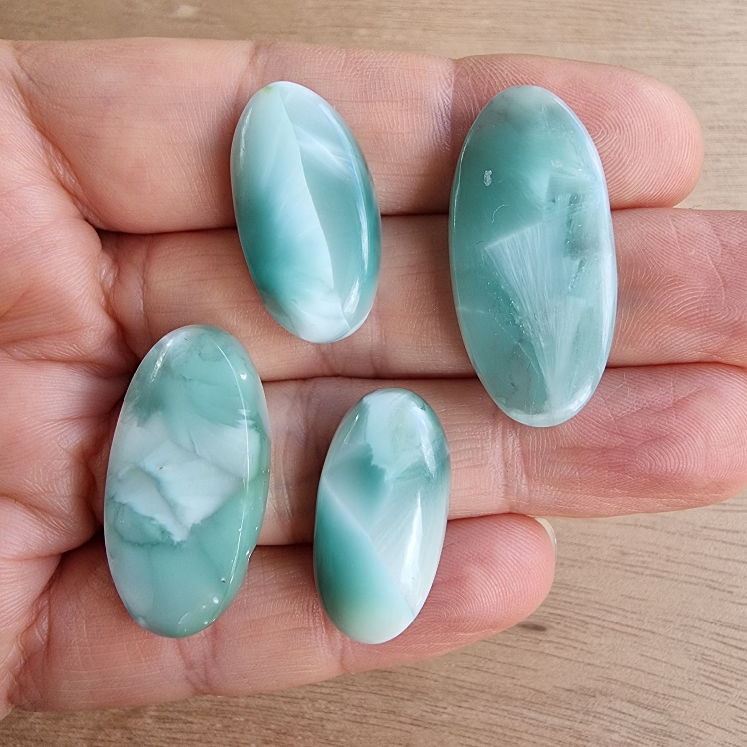 Hemimorphite Cabochon Lot / Pendant Lot for jewelry making or diy craft projects 17.8gr