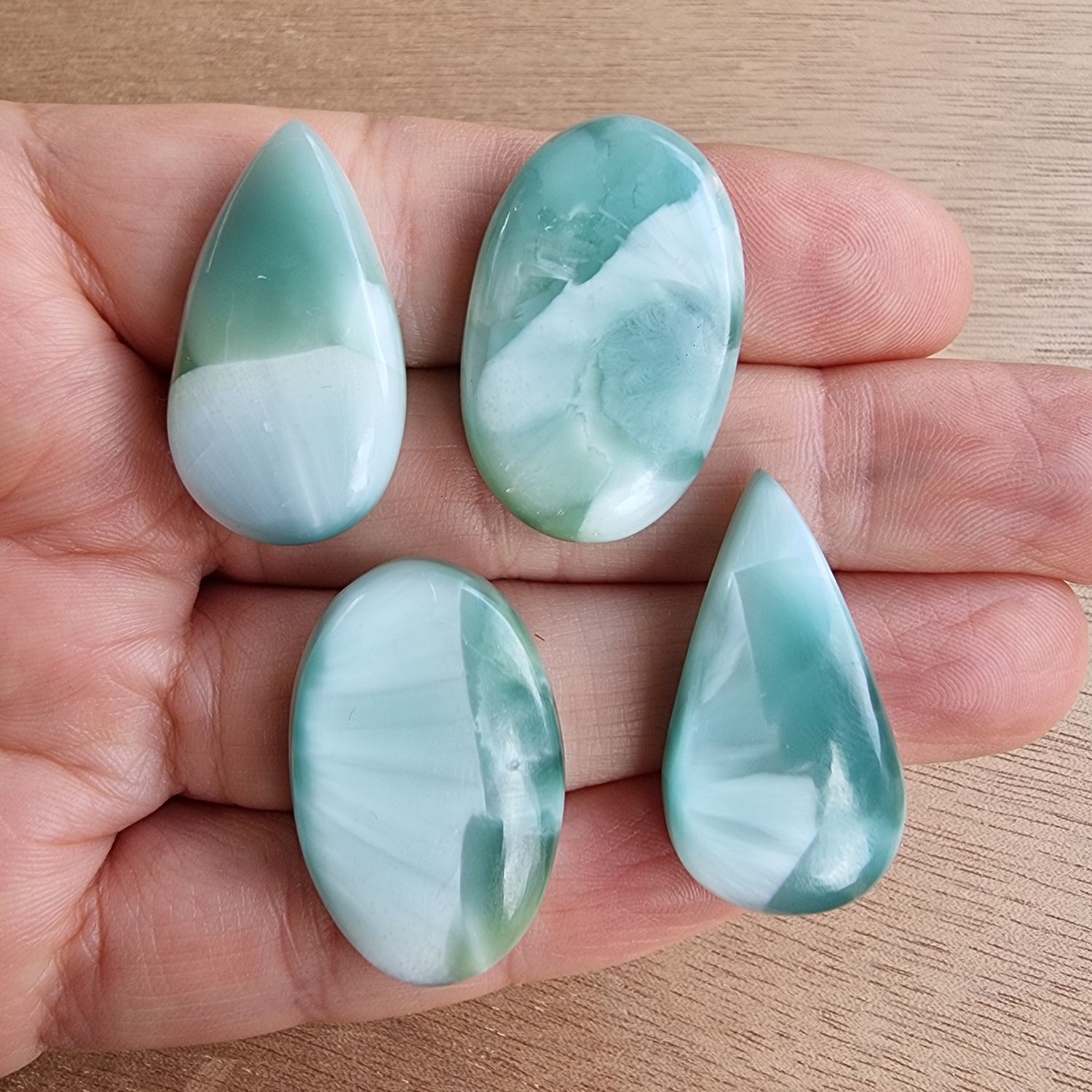 Hemimorphite Cabochon Lot / Pendant Lot for jewelry making or diy craft projects 24.8gr