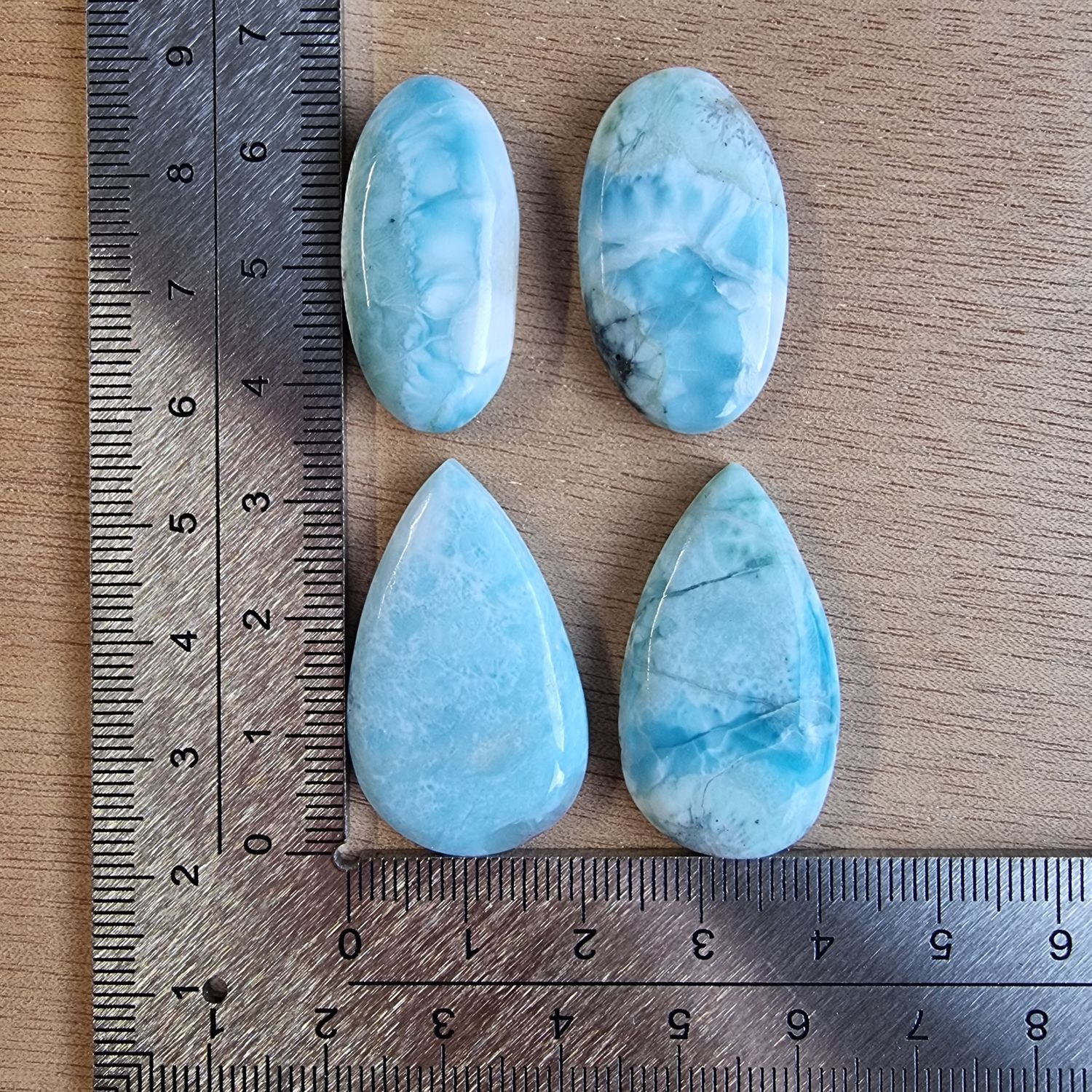 Larimar Cabochon Lot / Pendant Lot for jewelry making or diy craft projects 23.8gr