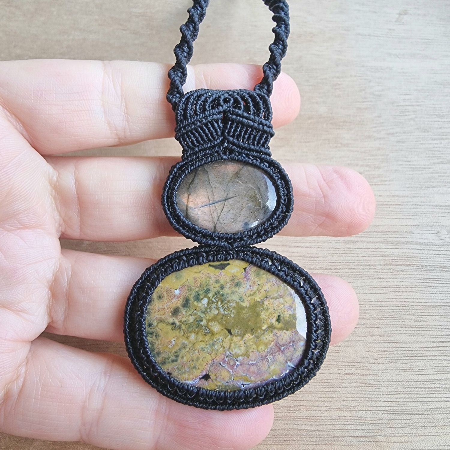 Labradorite &amp; Ocean Jasper Necklace | Intuitive Protection