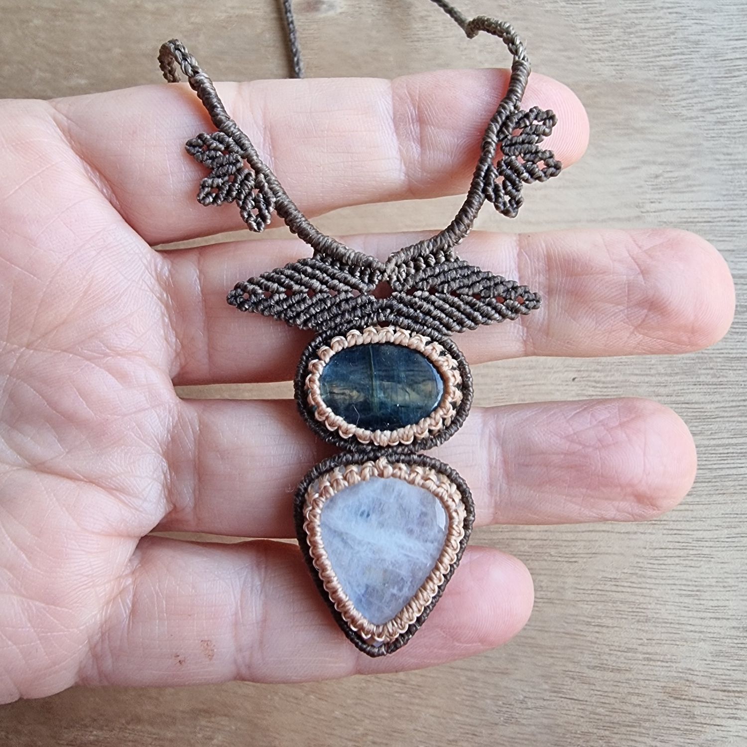 Moonstone &amp; Kyanite Talisman – Intuition &amp; Protection