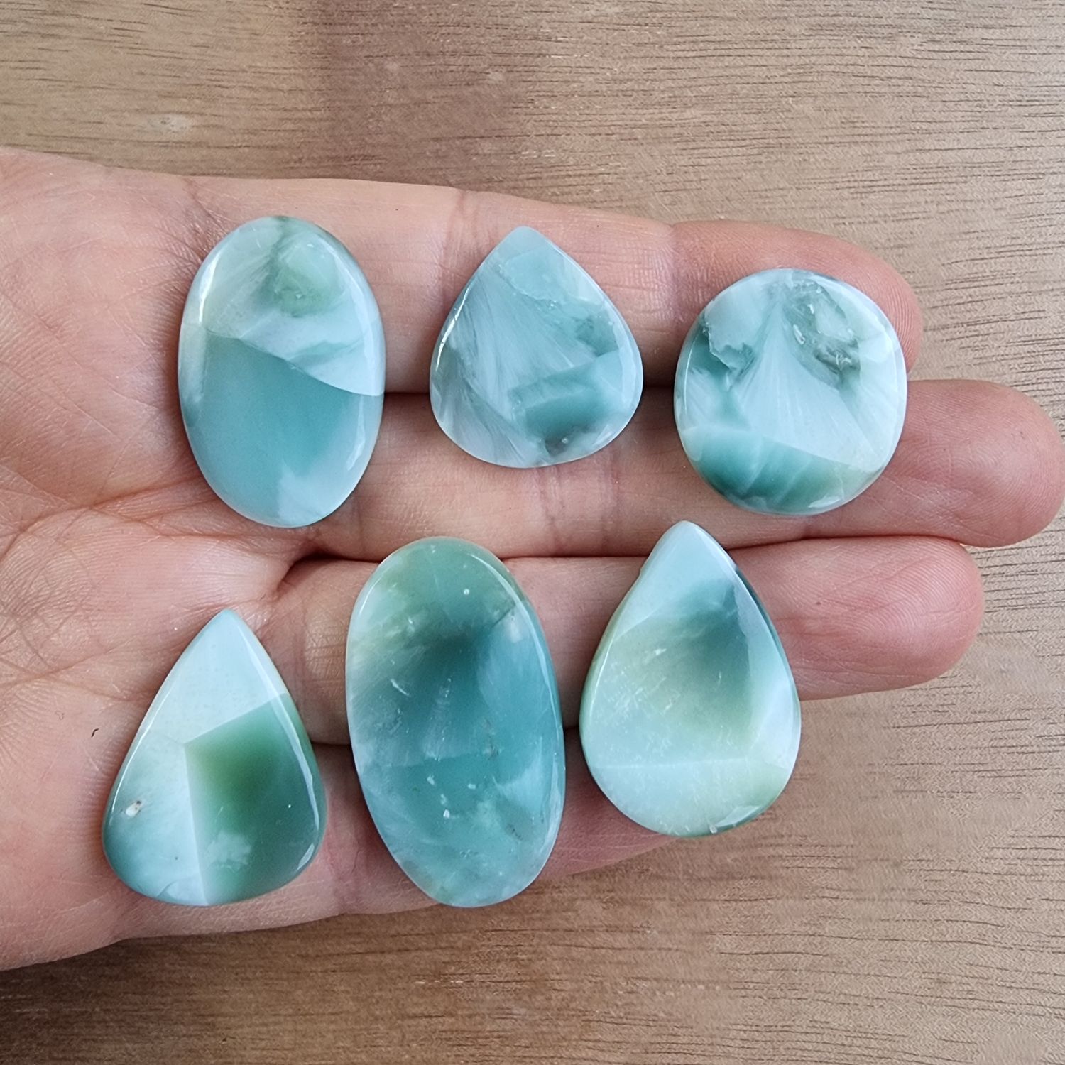 Hemimorphite Cabochon Lot / Pendant Lot for jewelry making or diy craft projects 27.4gr