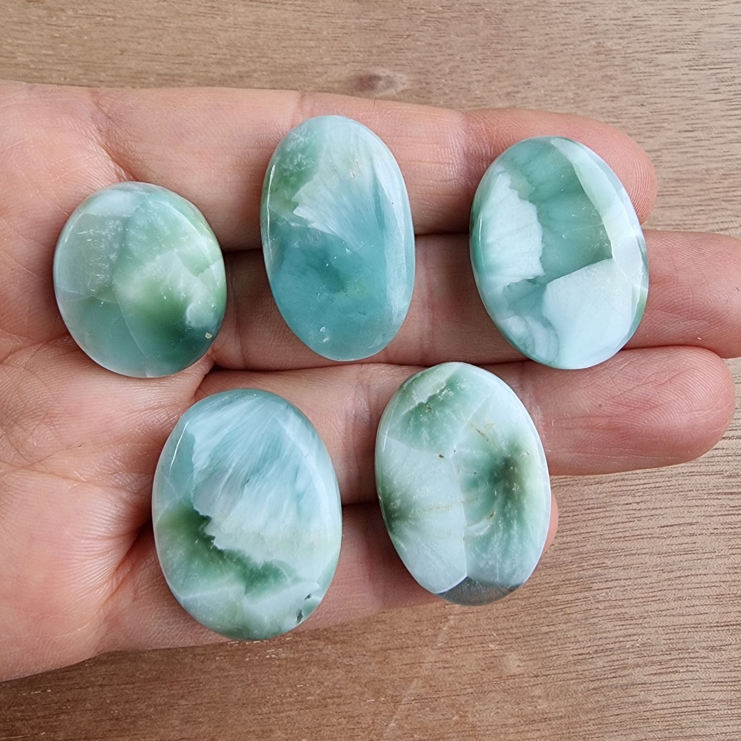 Hemimorphite Cabochon Lot / Pendant Lot for jewelry making or diy craft projects 34.6gr