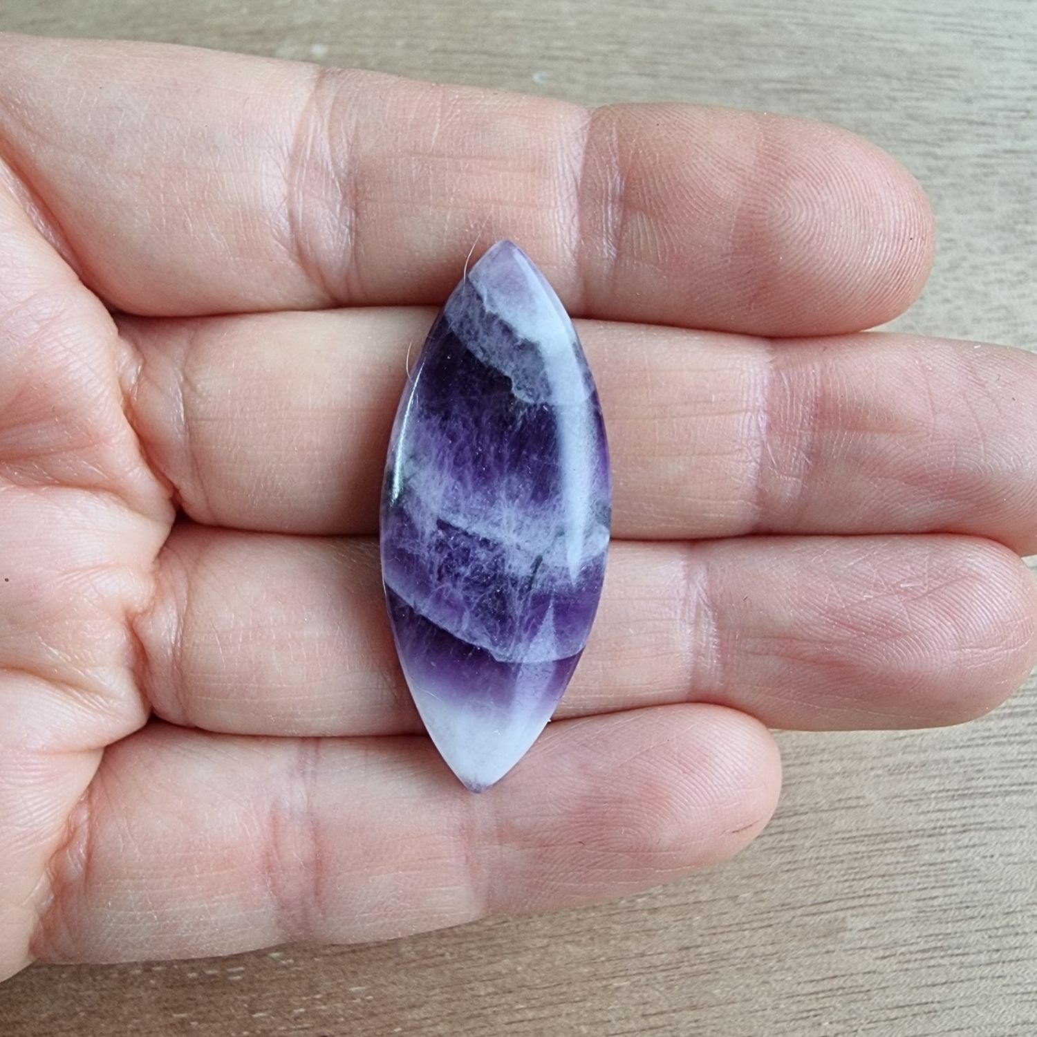 Chevron Amethyst Cabochon / Pendant for jewelry making or diy craft projects 6.9gr