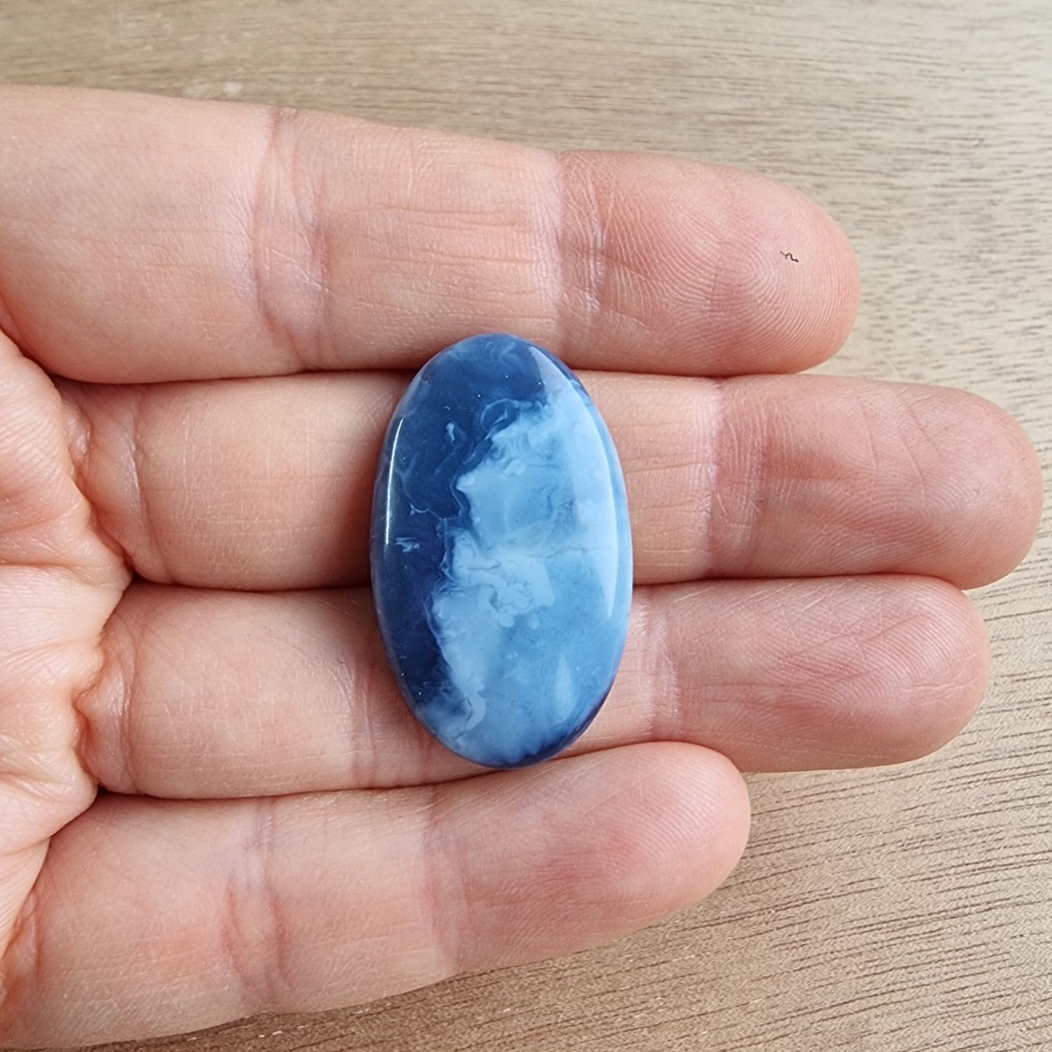 Andean Blue Opal Cabochon / Pendant for jewelry making or diy craft projects 5.4gr
