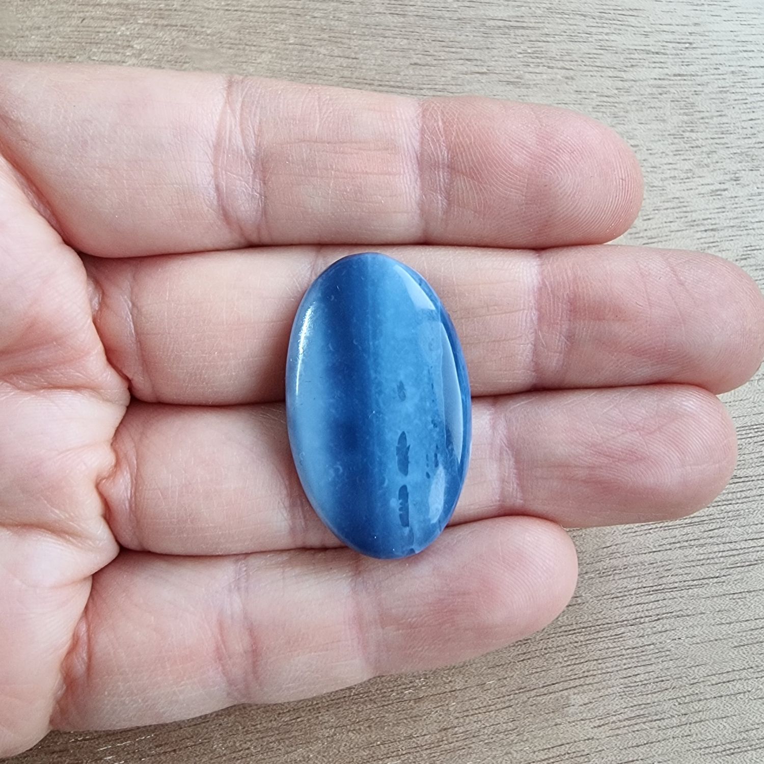 Andean Blue Opal Cabochon / Pendant for jewelry making or diy craft projects 5.4gr