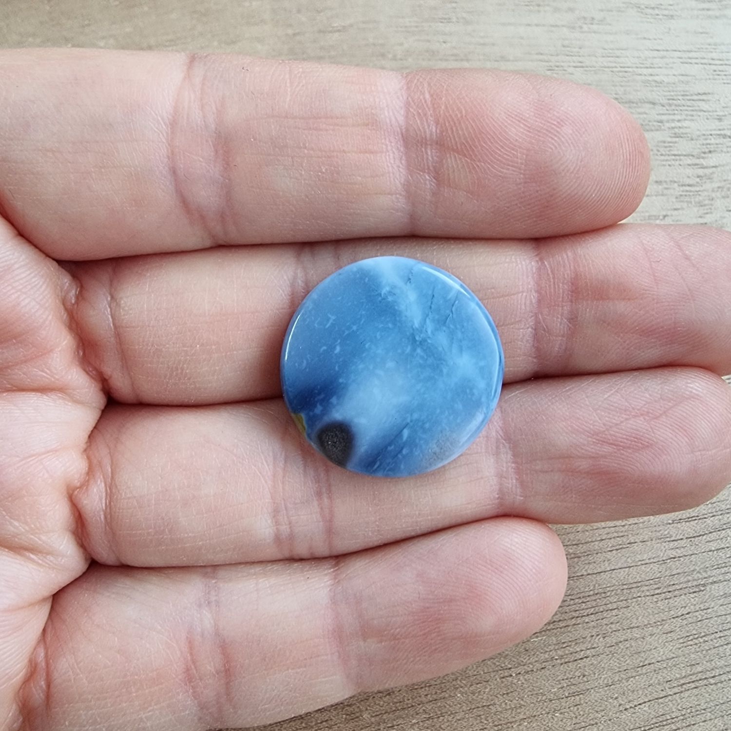 Andean Blue Opal Cabochon / Pendant for jewelry making or diy craft projects 3.7gr