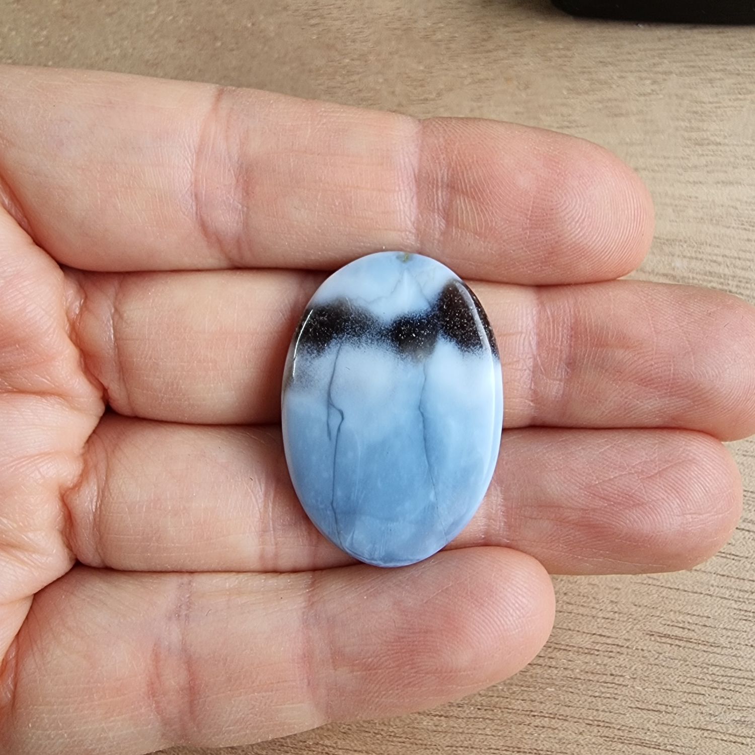 Andean Blue Opal Cabochon / Pendant for jewelry making or diy craft projects 5.8gr
