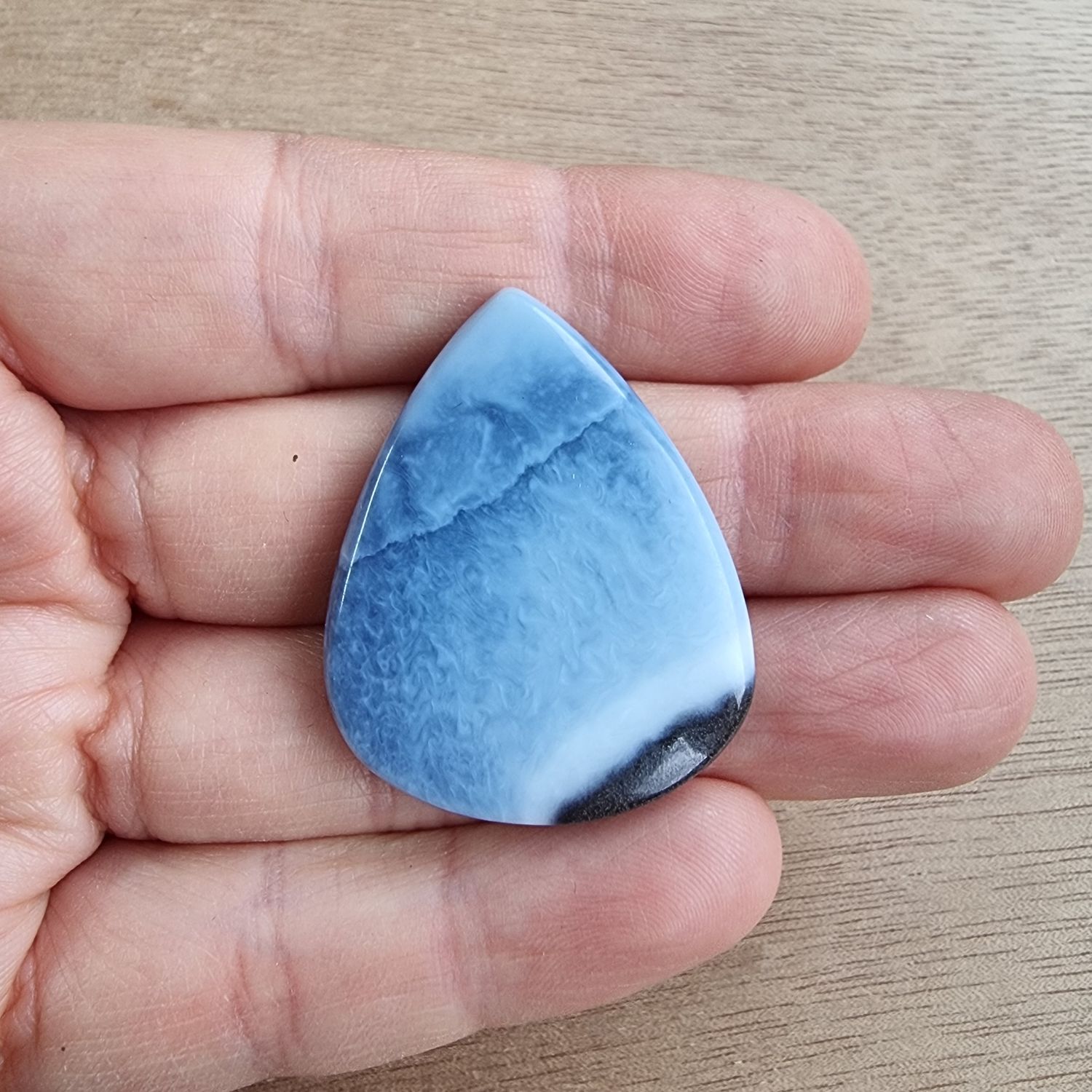 Andean Blue Opal Cabochon / Pendant for jewelry making or diy craft projects 9.4gr