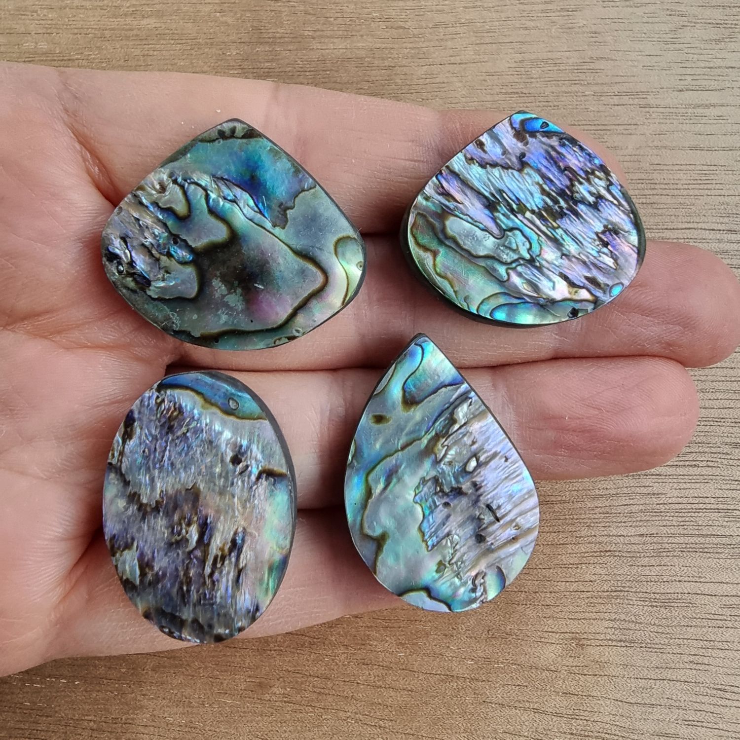 Abalone Shell Cabochon Lot / Pendant Lot for jewelry making or diy craft projects 35.3gr