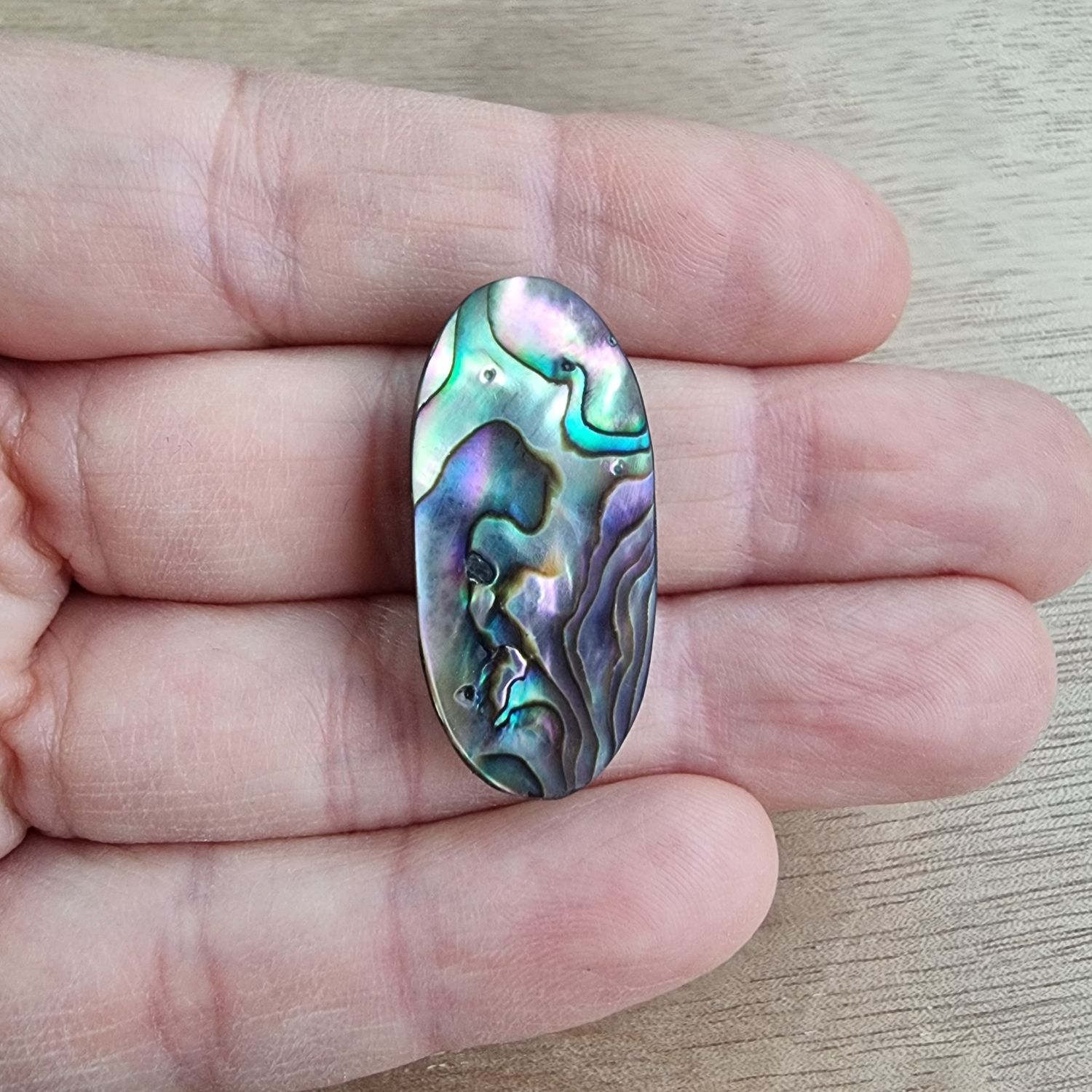 Abalone Shell Cabochon / Pendant for jewelry making or diy craft projects 7.2gr