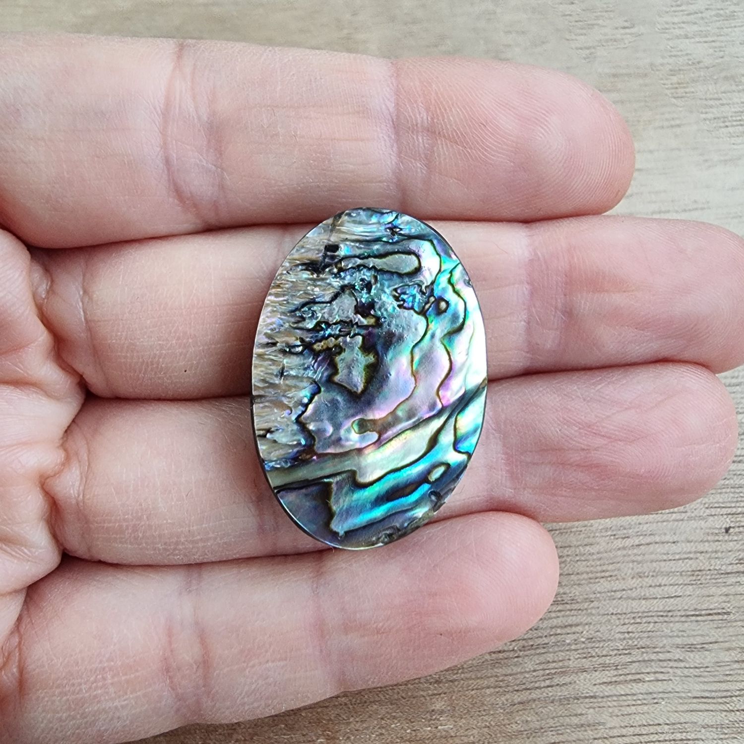 Abalone Shell Cabochon / Pendant for jewelry making or diy craft projects 8.9gr