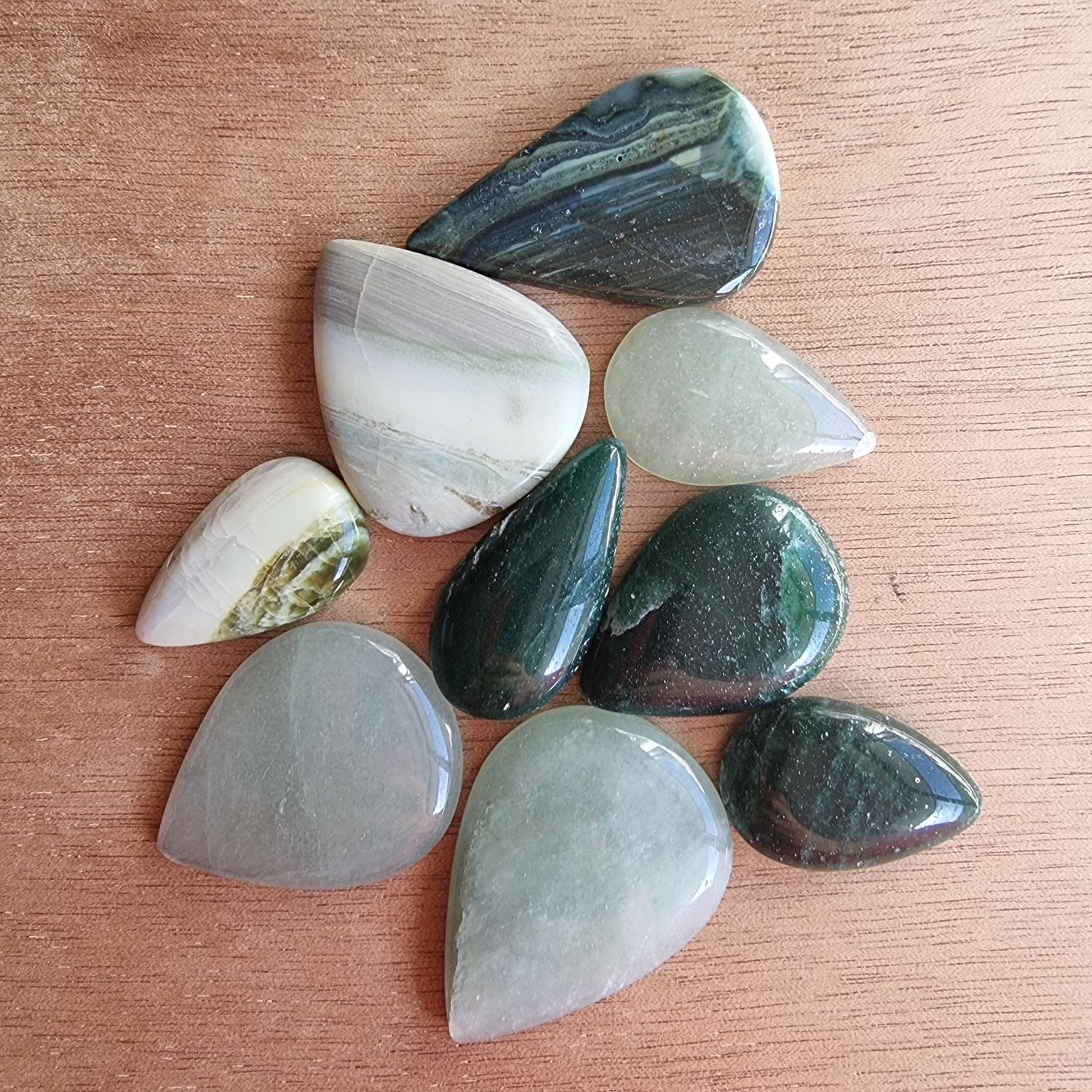 Mixed Crystal Cabochon Lot / Pendant Lot for jewelry making or diy craft projects gr