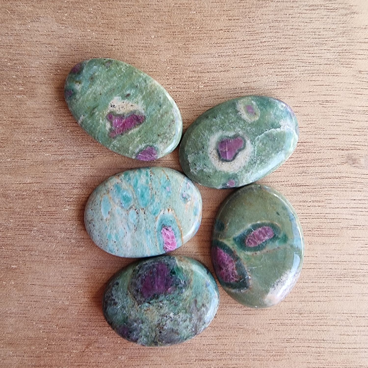 Ruby Fuchsite Cabochon Lot / Pendant Lot for jewelry making or diy craft projects 35.2gr