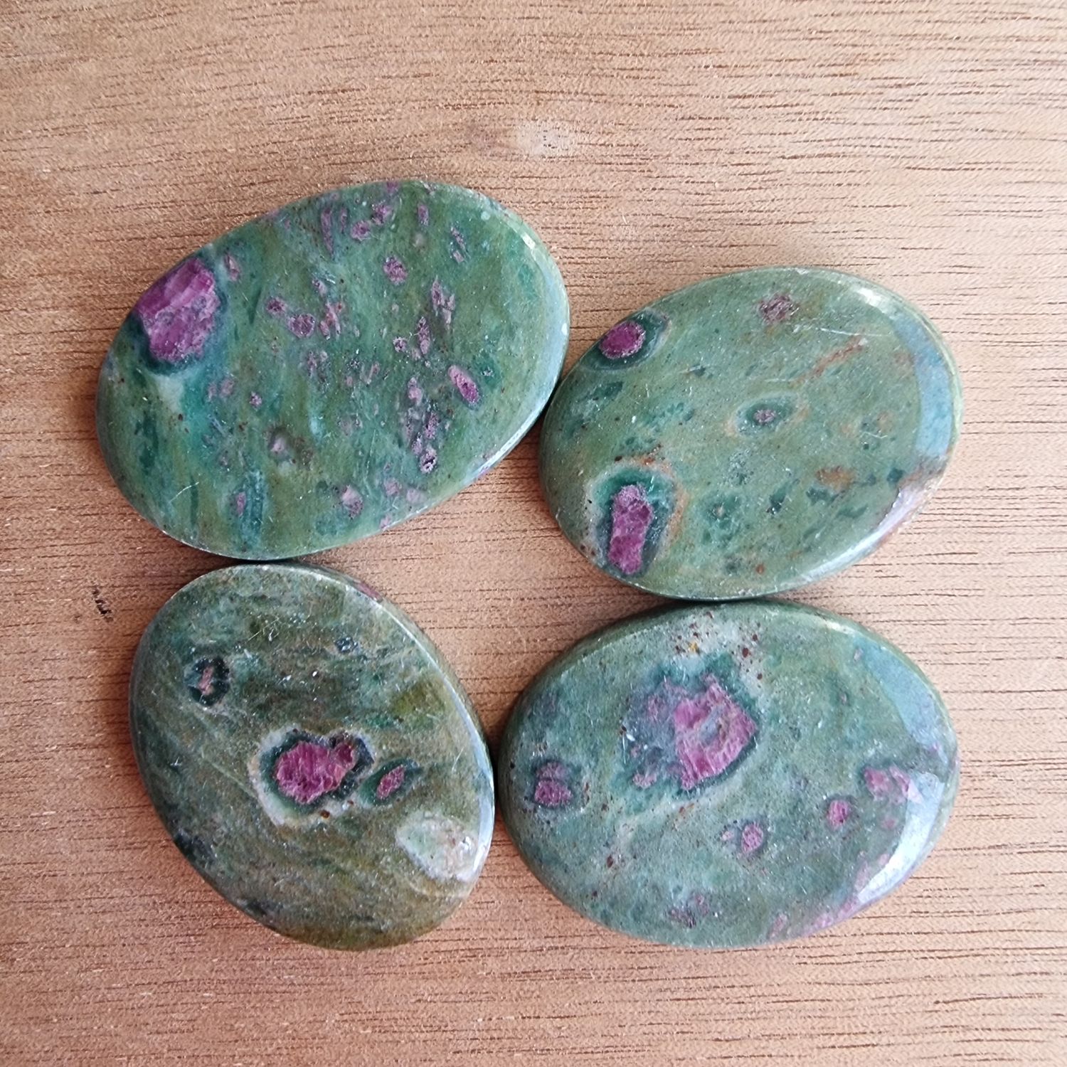Ruby Fuchsite Cabochon Lot / Pendant Lot for jewelry making or diy craft projects 46.2gr