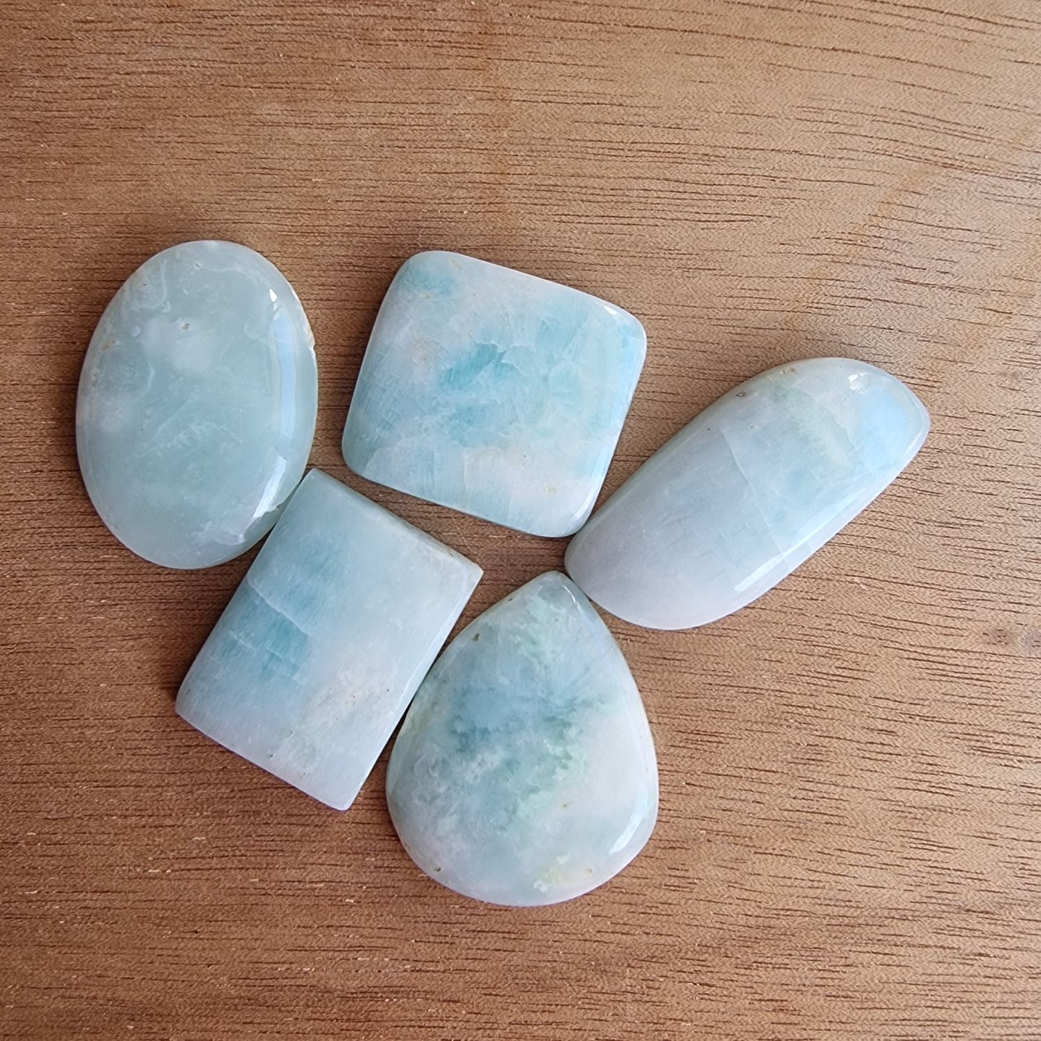 Caribbean Calcite Cabochon Lot / Pendant Lot for jewelry making or diy craft projects 38.8gr