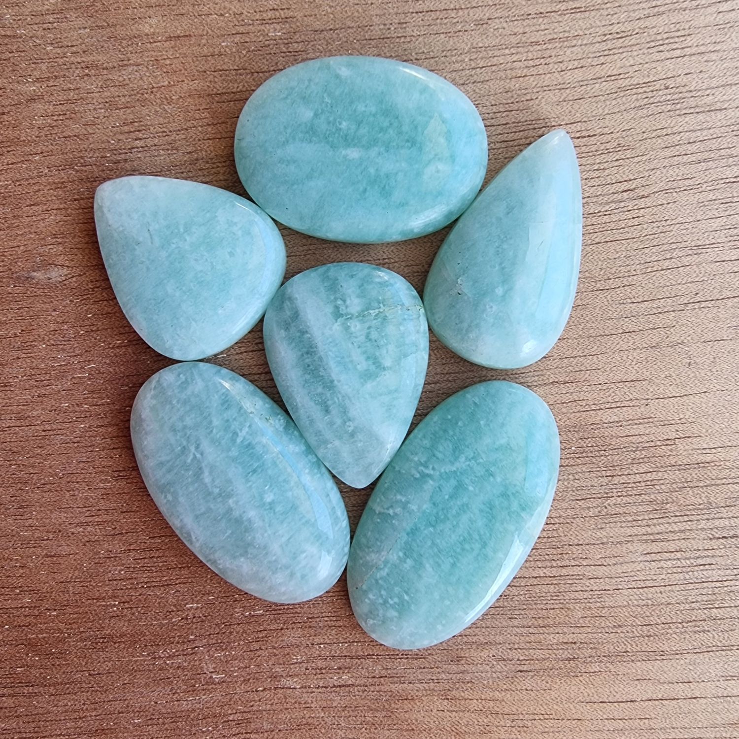 Amazonite Cabochon Lot / Pendant Lot for jewelry making or diy craft projects 36gr