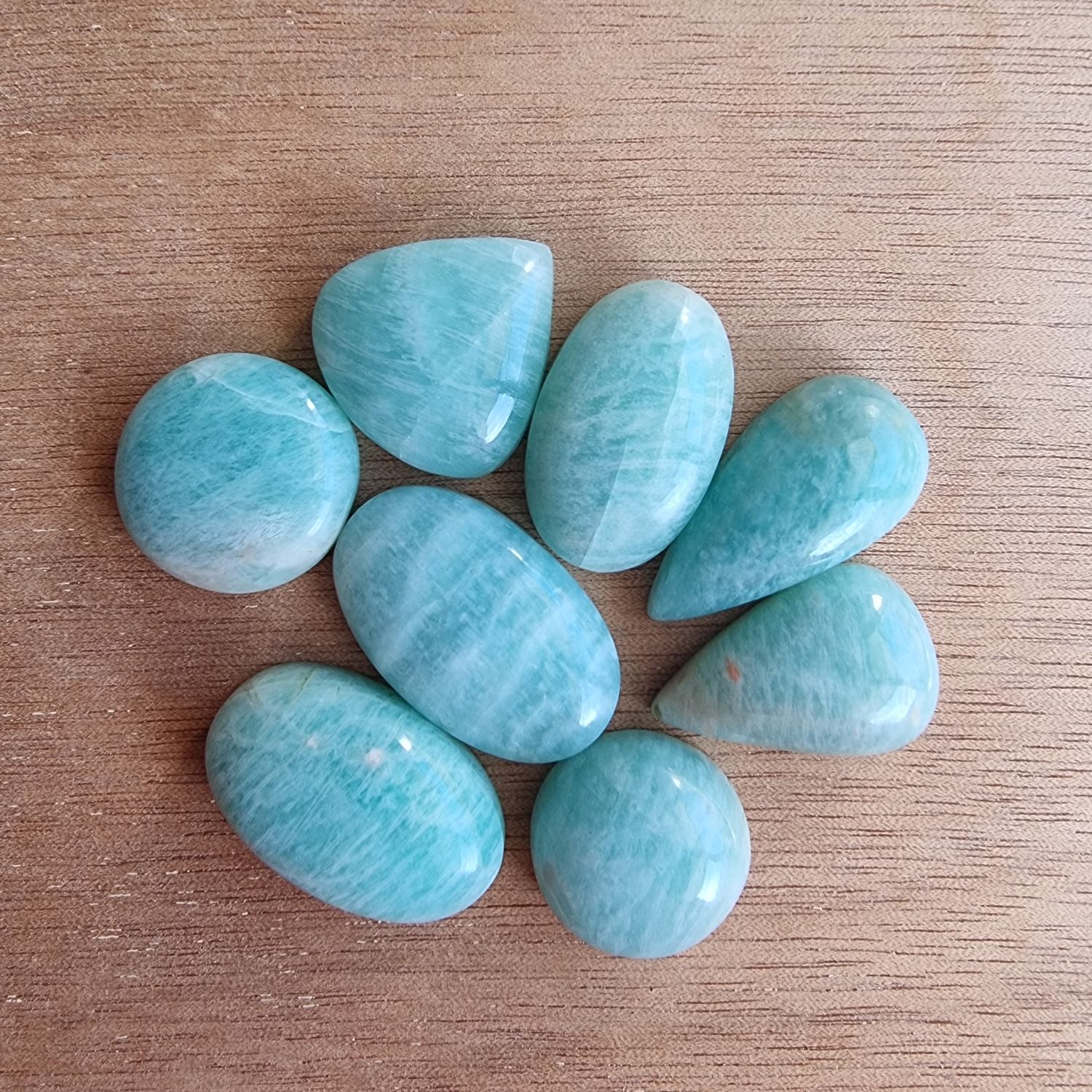 Amazonite Cabochon Lot / Pendant Lot for jewelry making or diy craft projects 40.5gr