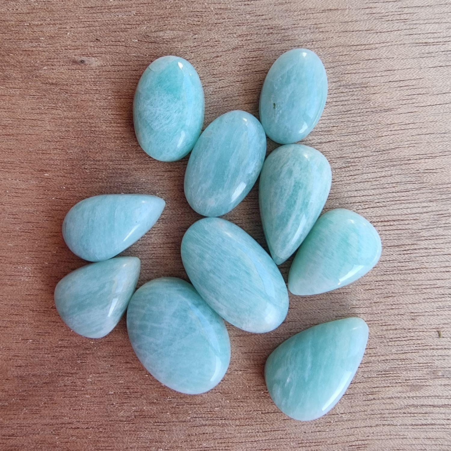 Amazonite Cabochon Lot / Pendant Lot for jewelry making or diy craft projects 35.2gr
