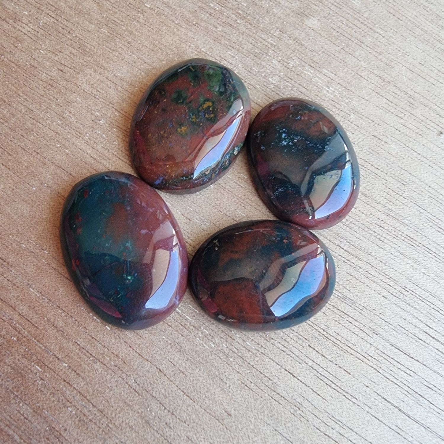 Bloodstone Cabochon Lot / Pendant Lot for jewelry making or diy craft projects 16.1gr