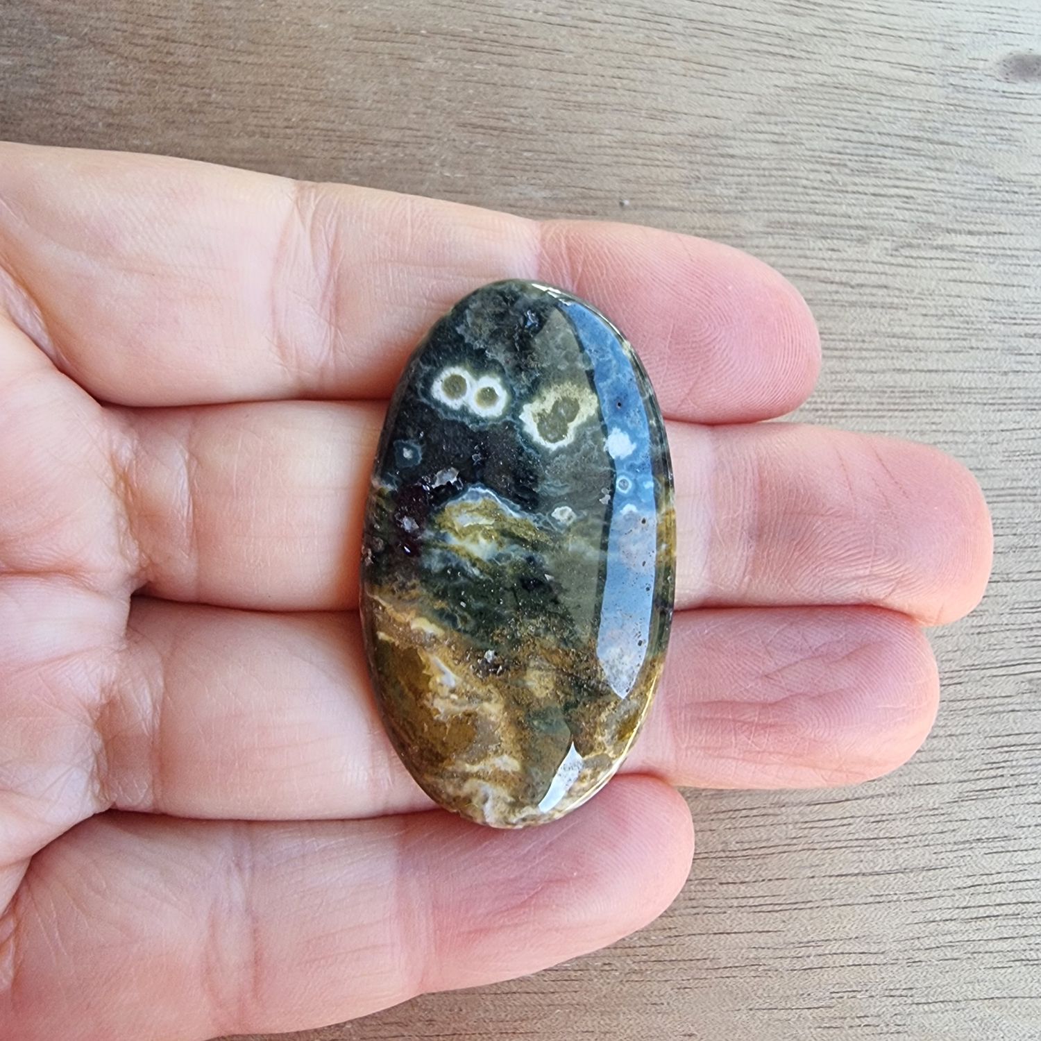Ocean Jasper Cabochon / Pendant for jewelry making or diy craft projects 10.2gr
