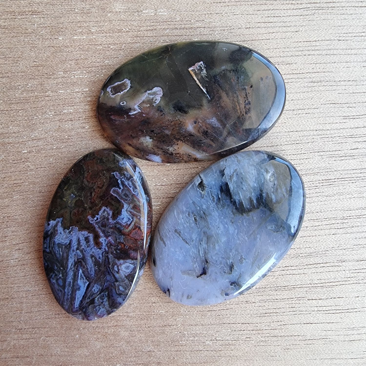 Turkish Stick Agate Cabochon Lot / Pendant Lot for jewelry making or diy craft projects 21.2gr