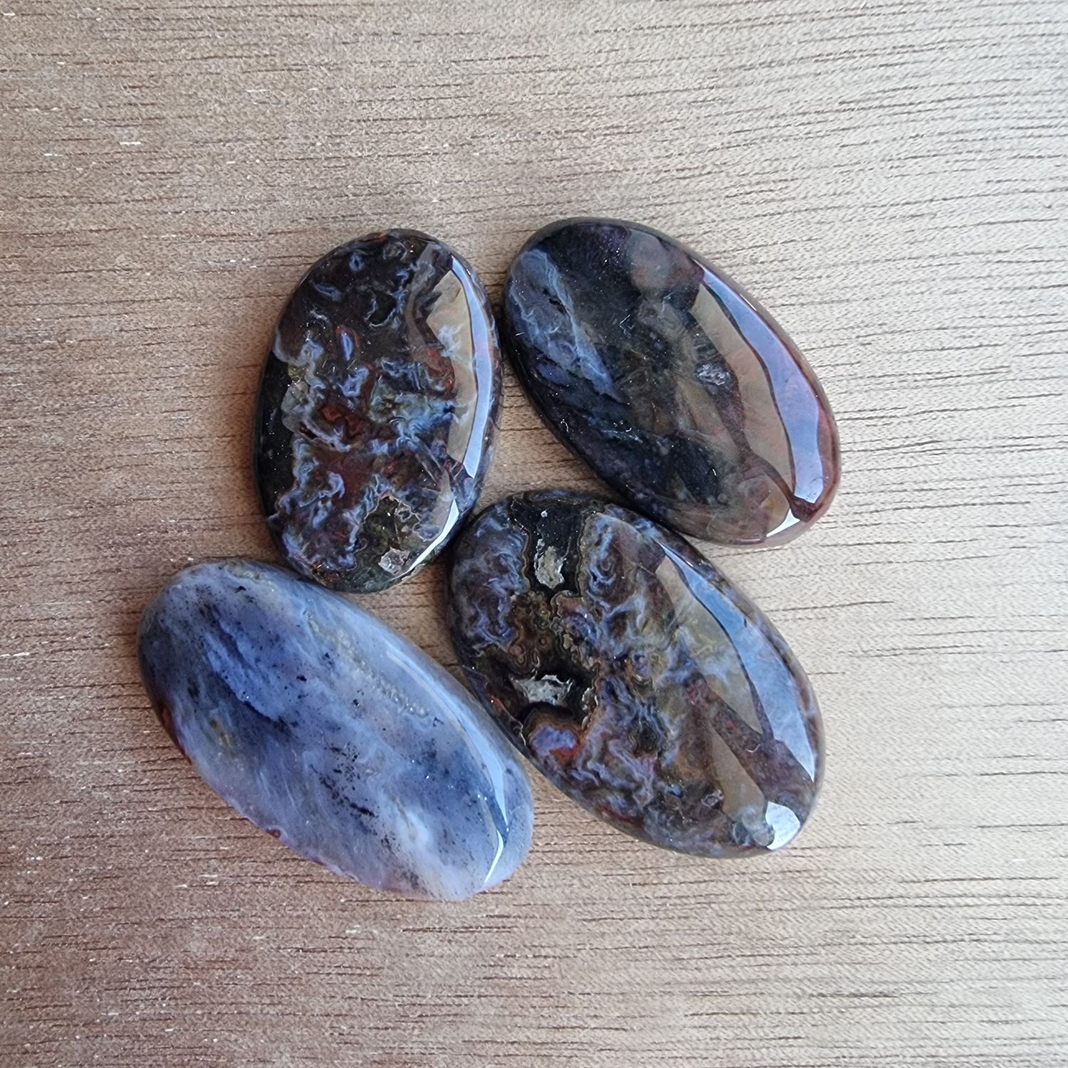 Turkish Stick Agate Cabochon Lot / Pendant Lot for jewelry making or diy craft projects 20.3gr