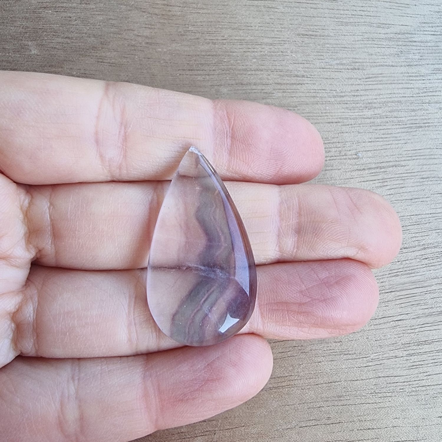 Fluorite Cabochon / Pendant for jewelry making or diy craft projects 8.2gr