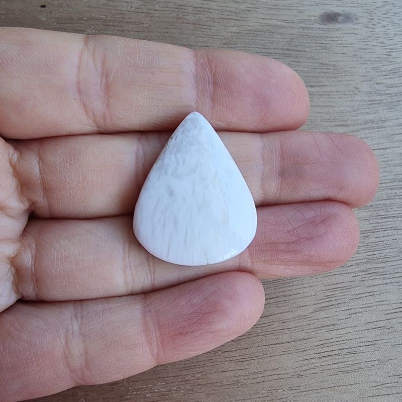 Scolecite Cabochon / Pendant for jewelry making or diy craft projects 5.3gr