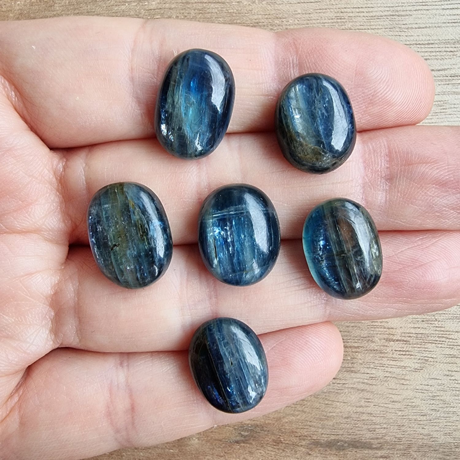 Blue Kyanite (THICK) Cabochon Lot / Pendant Lot for jewelry making or diy craft projects 17gr