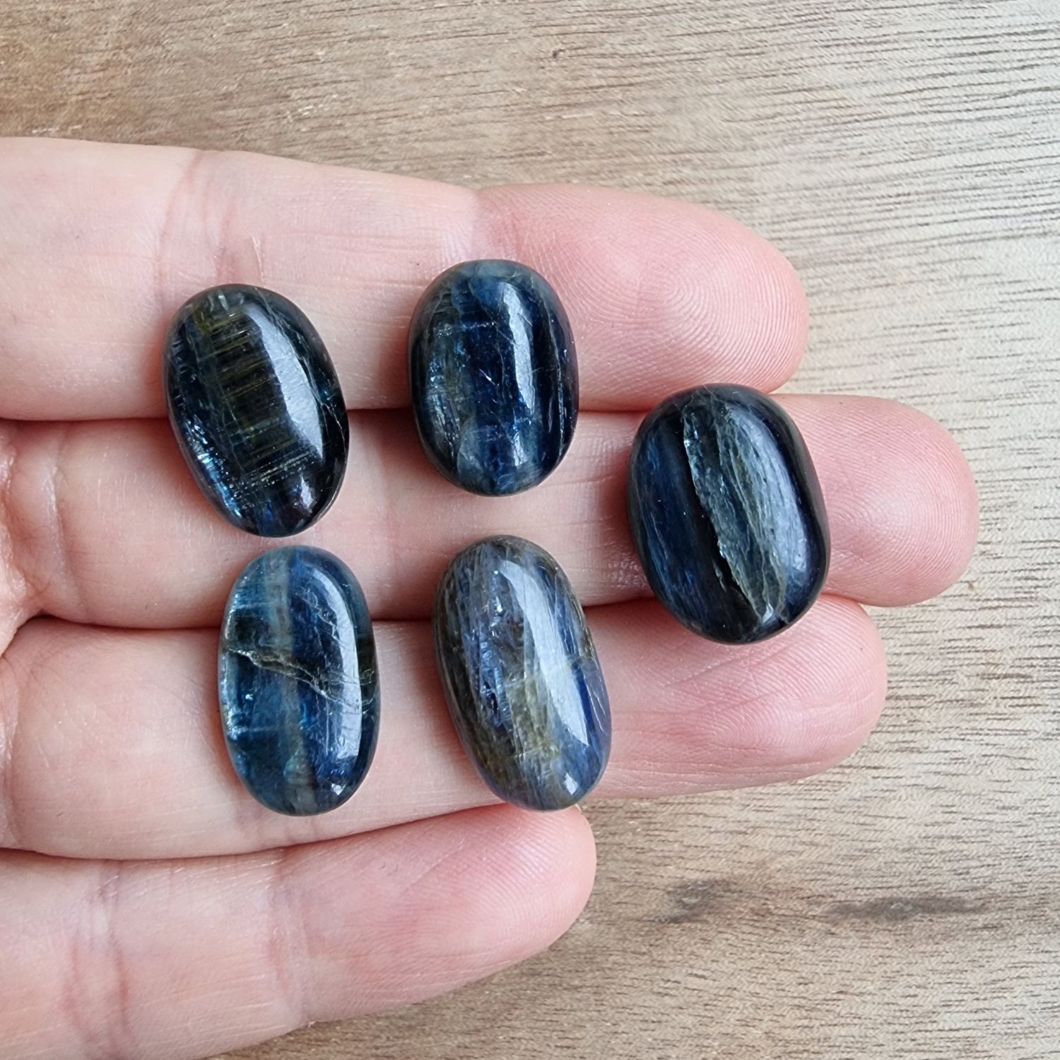 Blue Kyanite (THICK) Cabochon Lot / Pendant Lot for jewelry making or diy craft projects 18.6gr