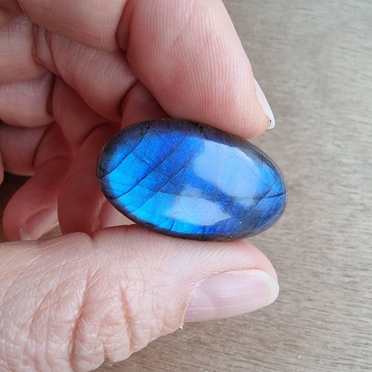 Blue Labradorite Cabochon / Pendant for jewelry making or diy craft projects 6gr