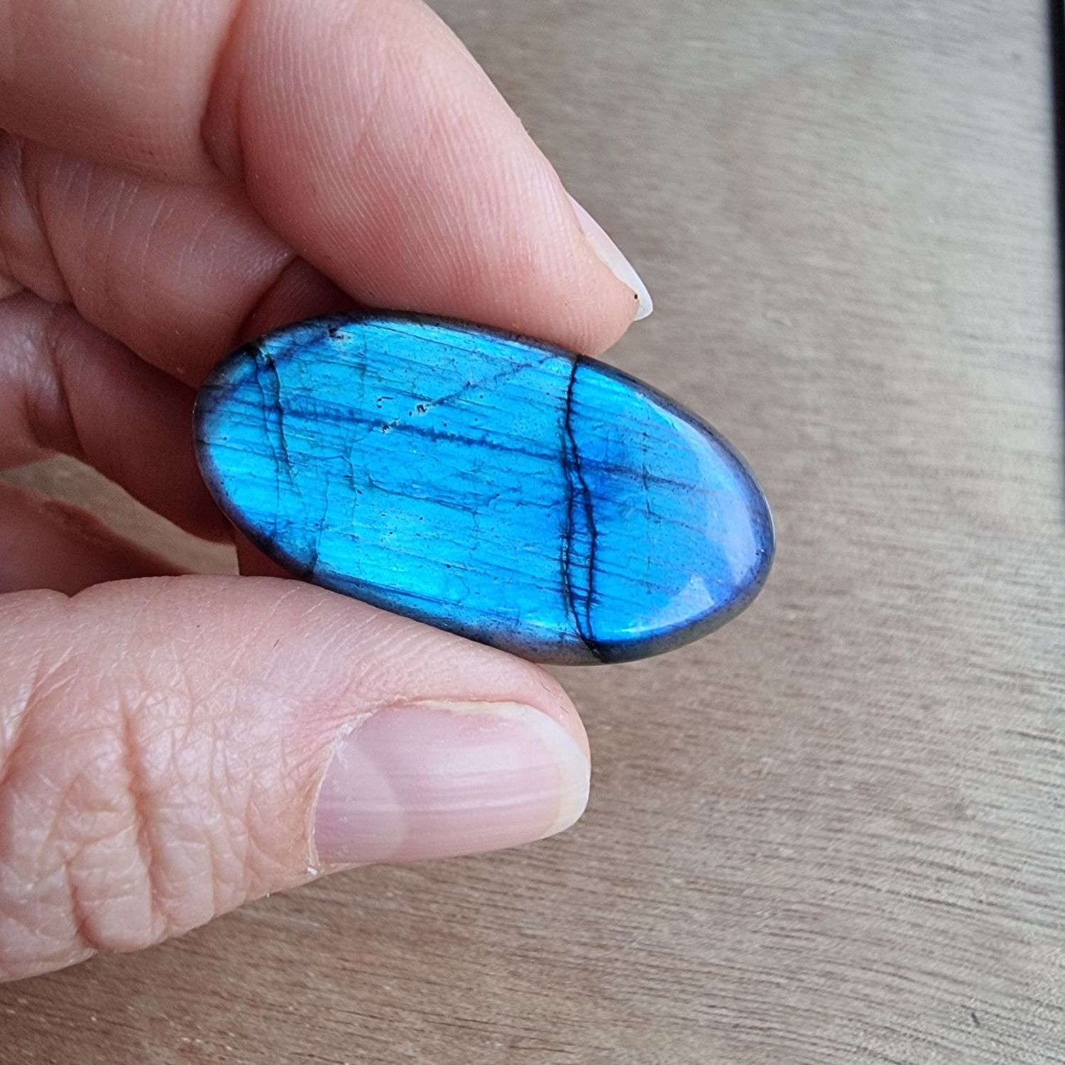 Blue Labradorite Cabochon / Pendant for jewelry making or diy craft projects 7.4gr