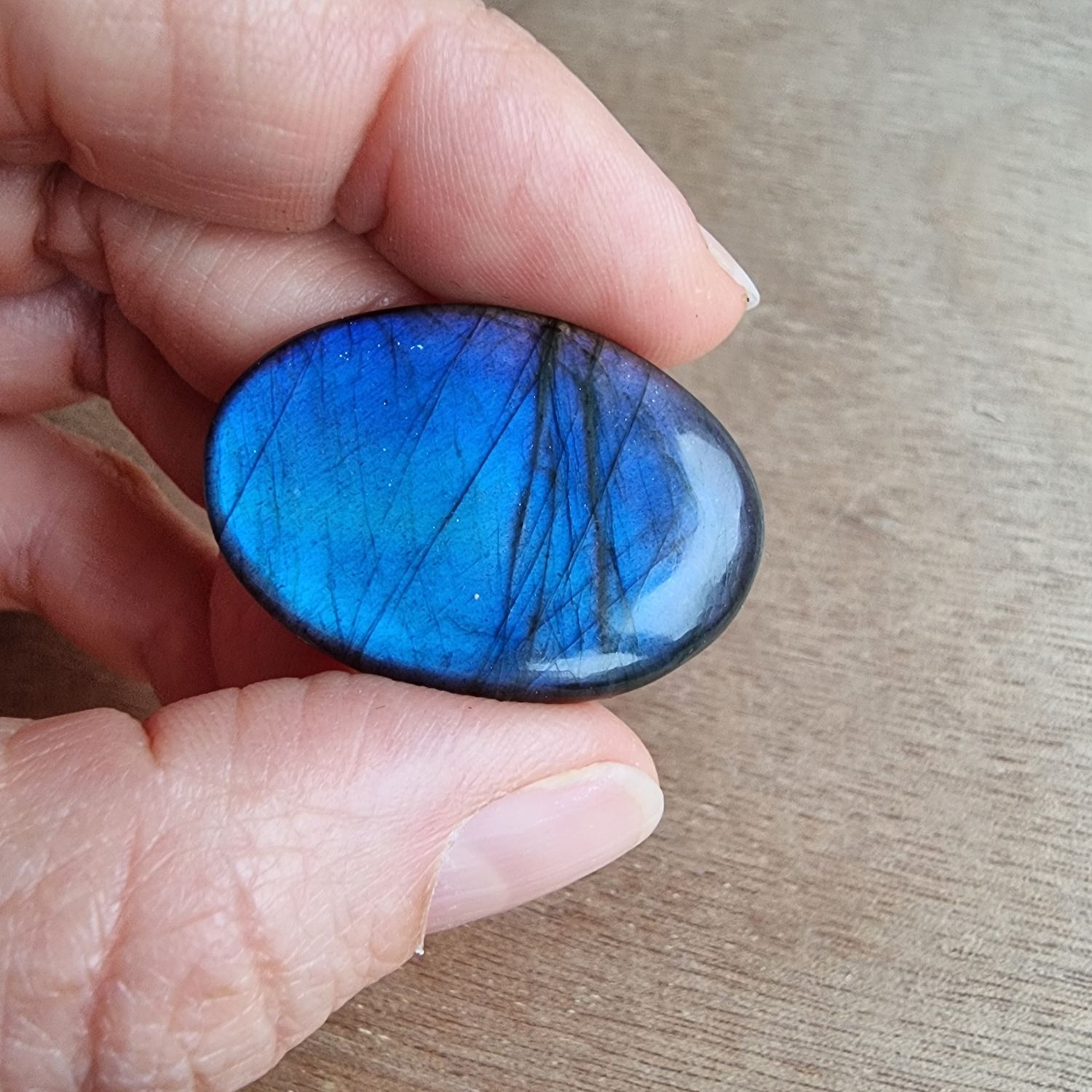 Blue Labradorite Cabochon / Pendant for jewelry making or diy craft projects 9.5gr