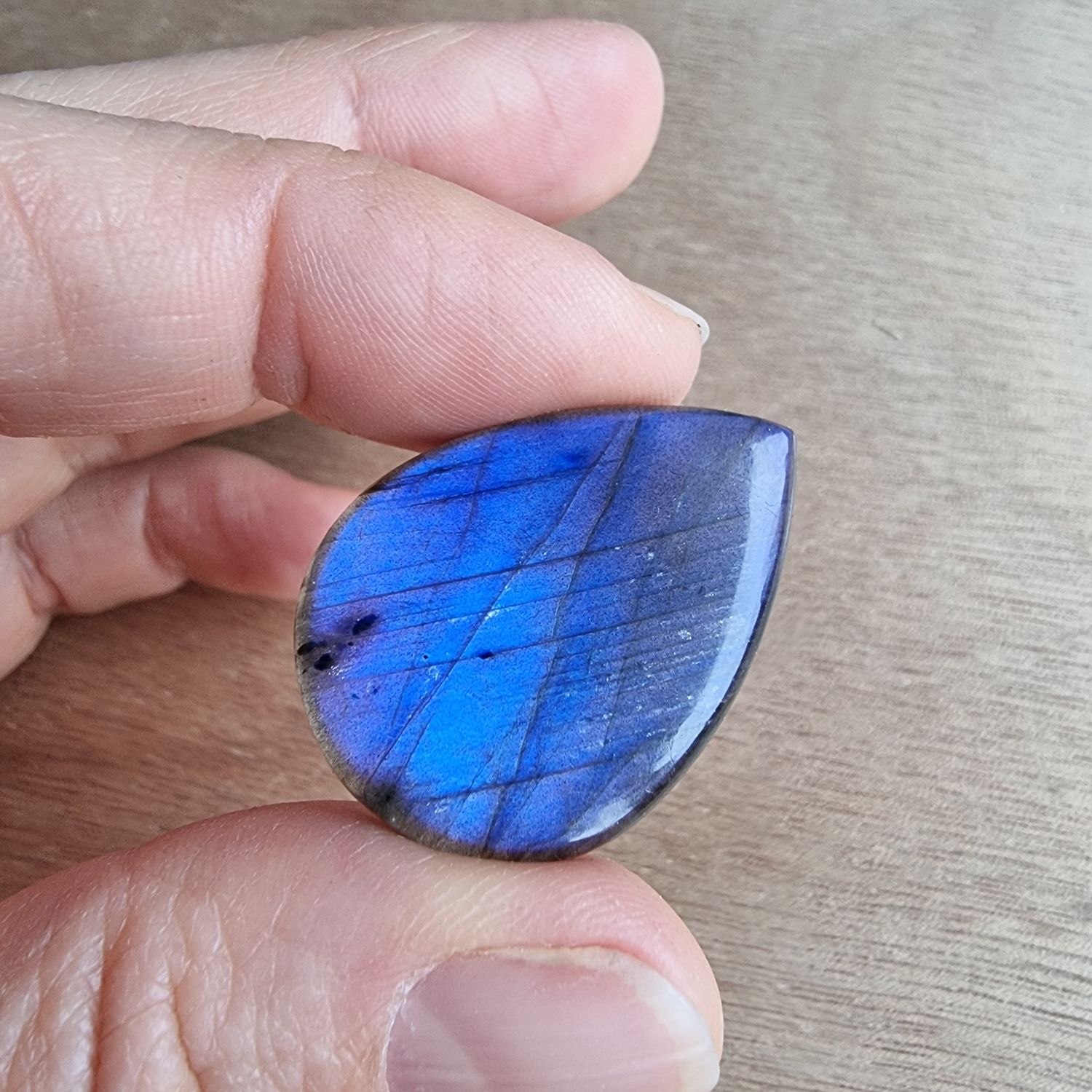 Blue Labradorite Cabochon / Pendant for jewelry making or diy craft projects 8gr