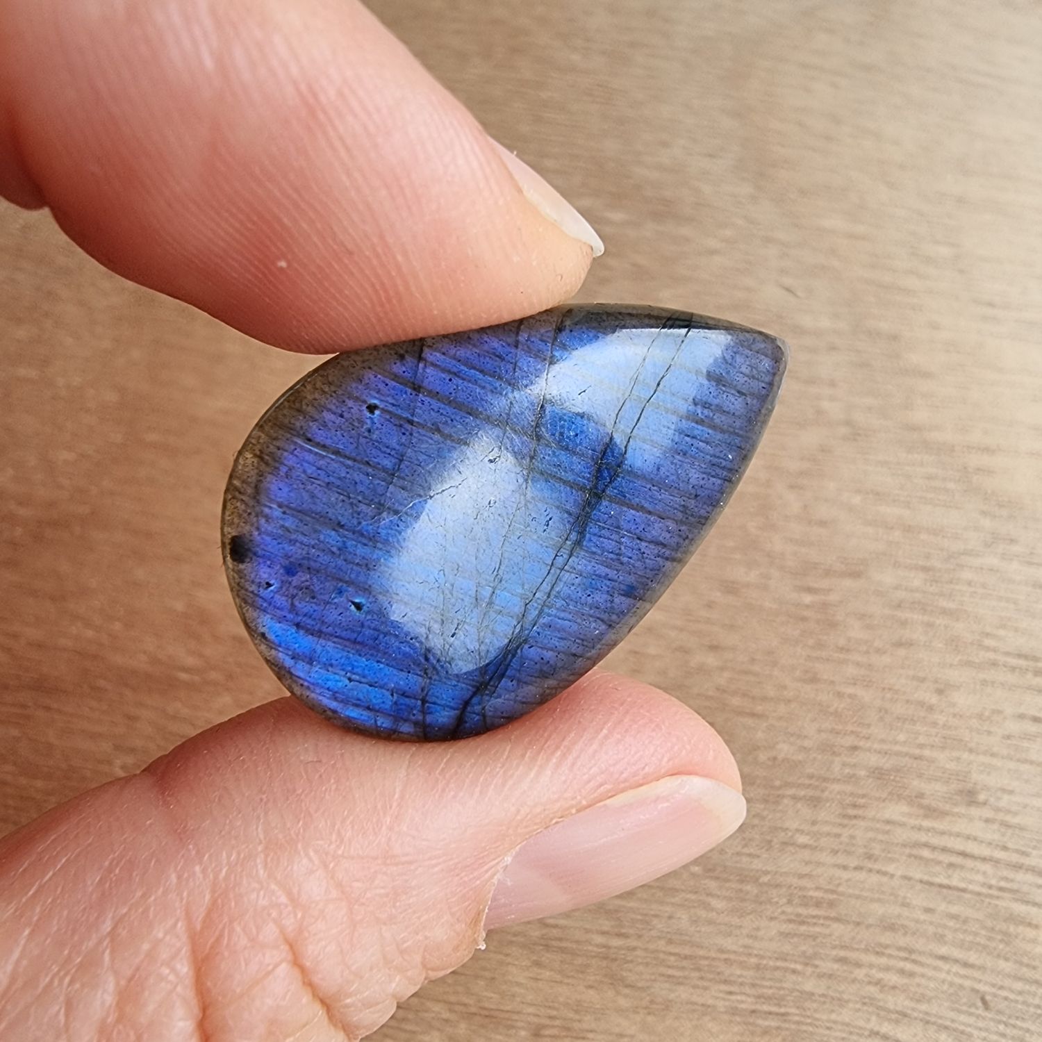 Blue Labradorite Cabochon / Pendant for jewelry making or diy craft projects 6.6gr