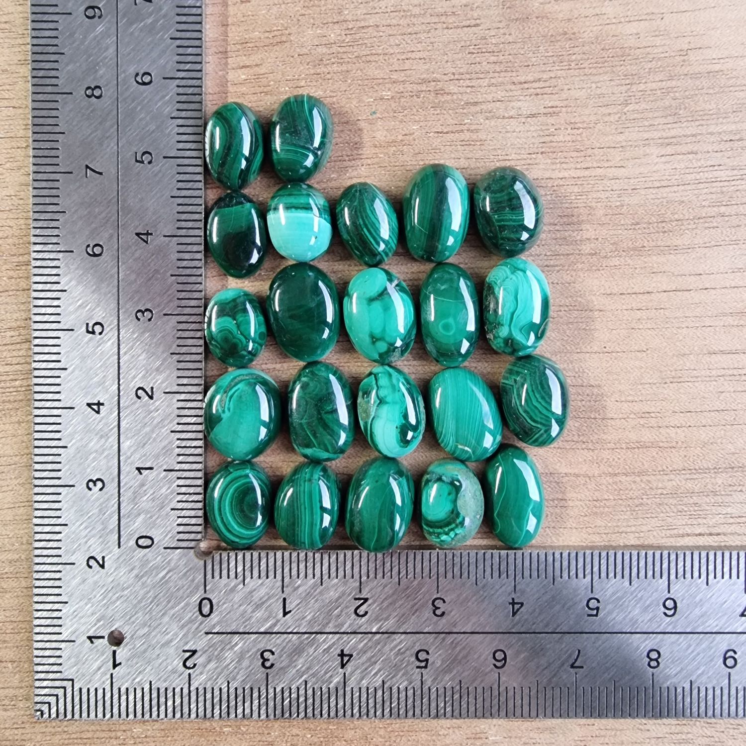 Malachite Cabochon Lot / Pendant Lot for jewelry making or diy craft projects 29.5gr