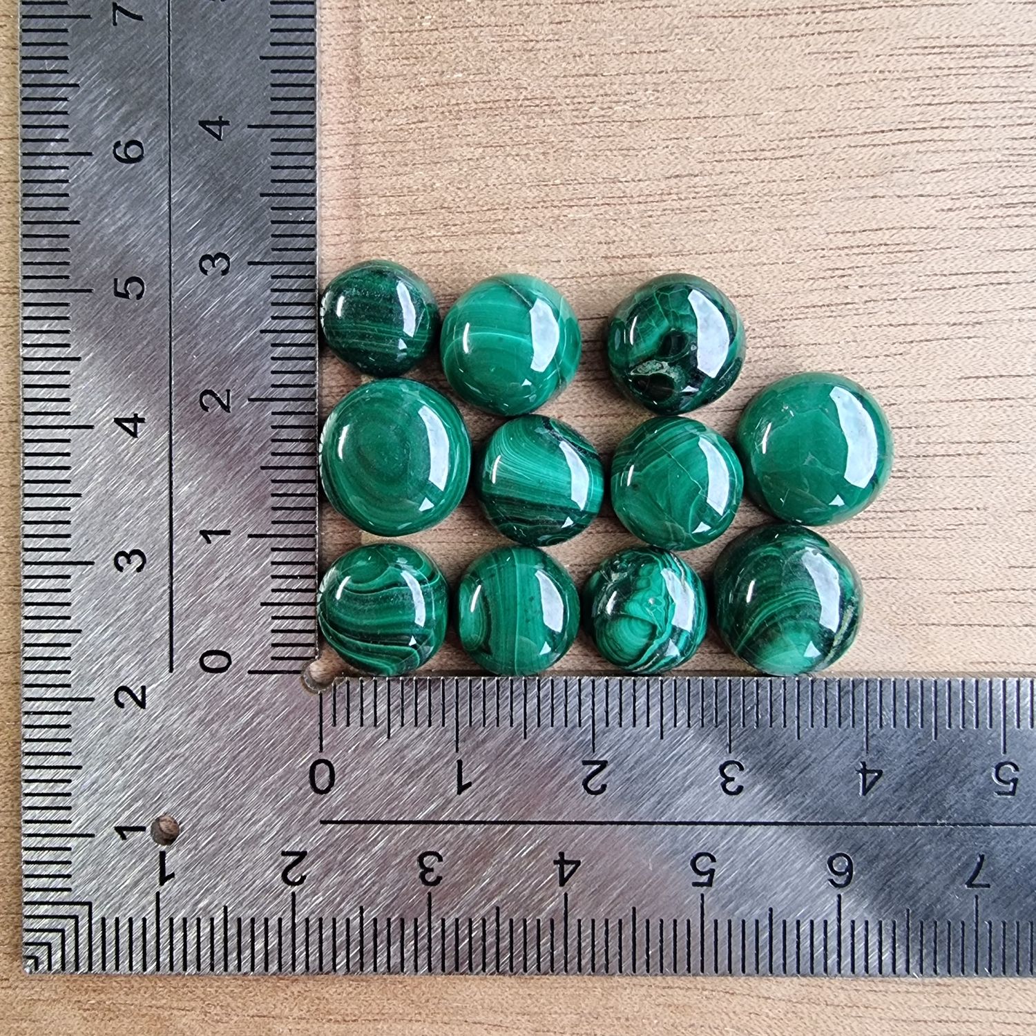 Malachite Cabochon Lot / Pendant Lot for jewelry making or diy craft projects 15.1gr